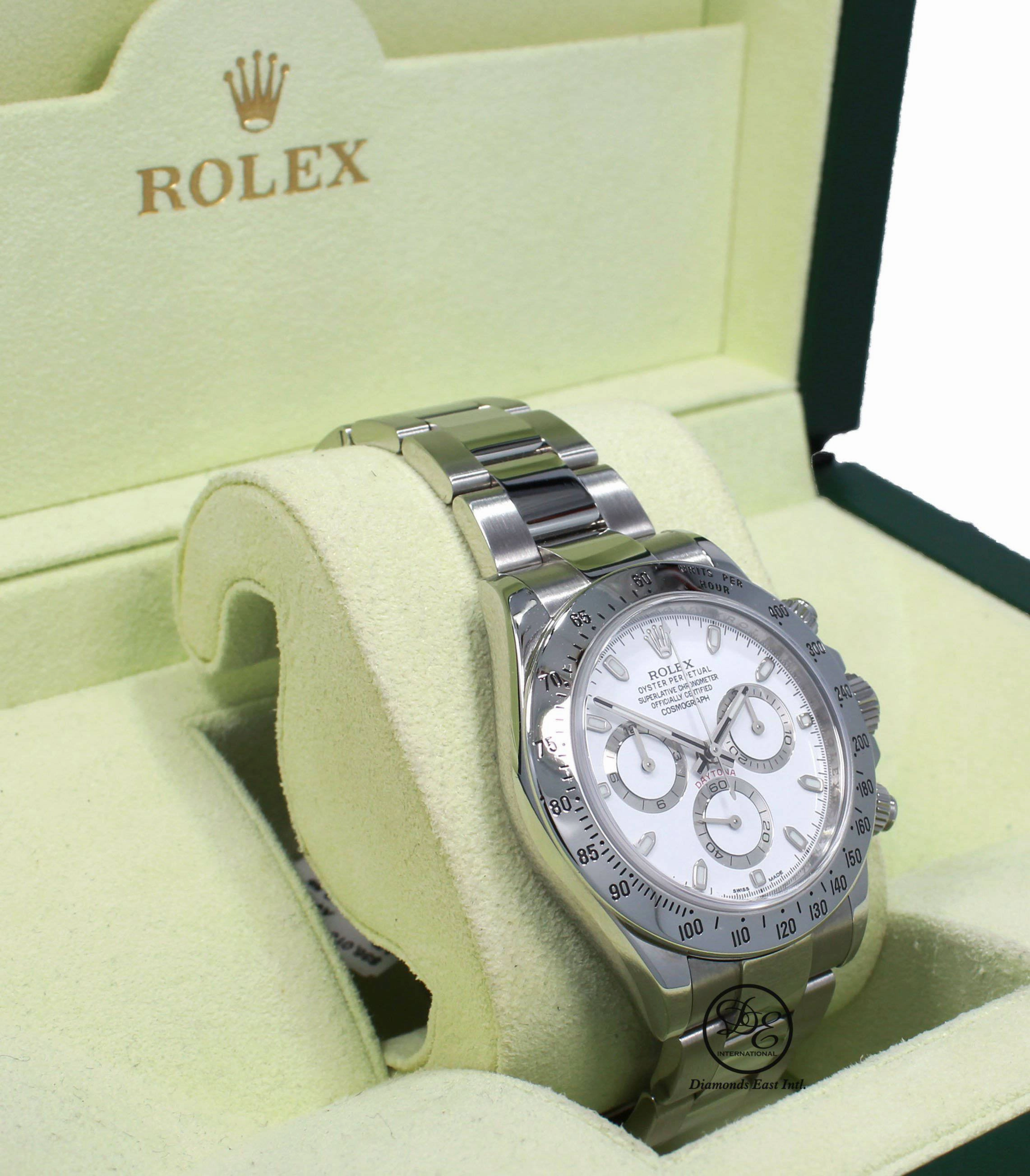 Rolex Daytona 116520 Cosmograph Steel Oyster White Dial BOX/PAPERS