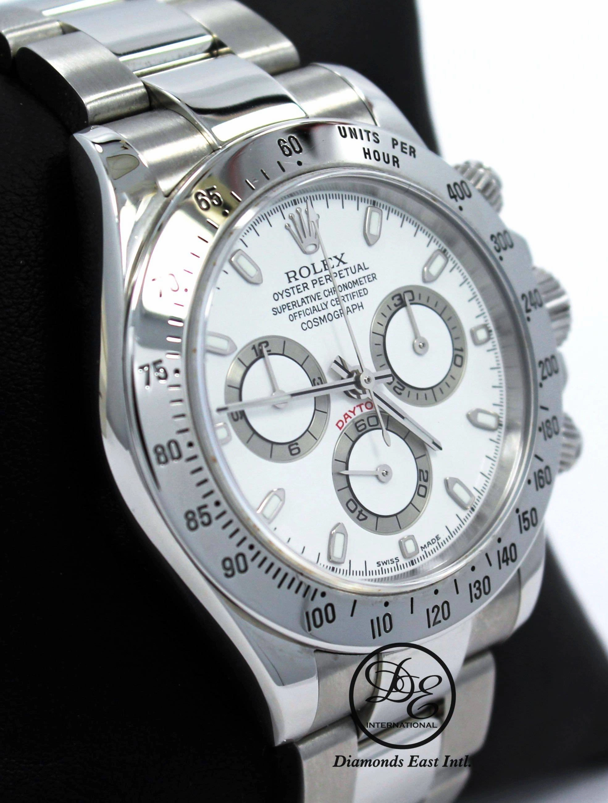 Rolex Daytona 116520 Cosmograph Steel Oyster White Dial Watch