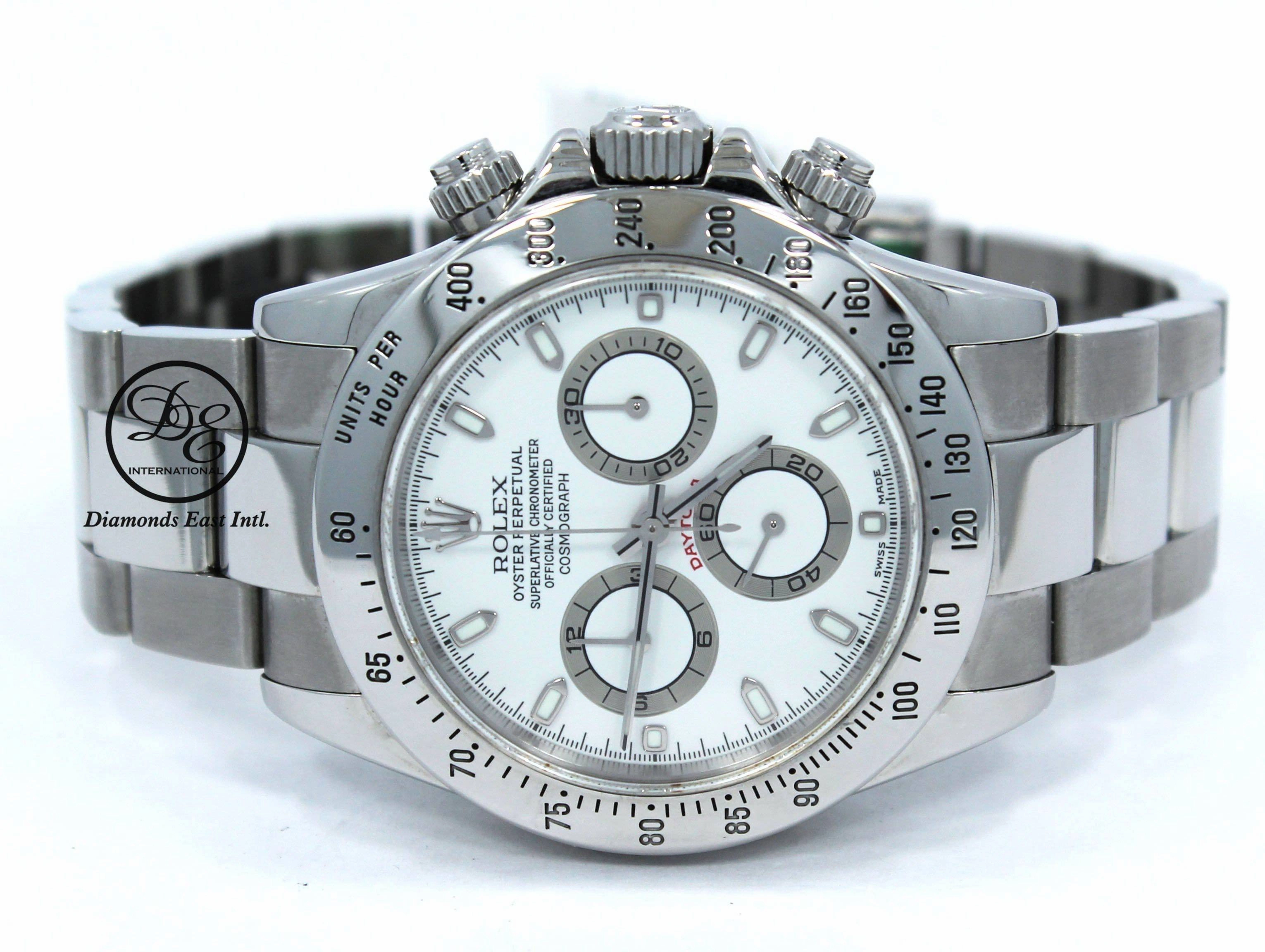 Rolex Daytona 116520 Cosmograph Steel Oyster White Dial Watch