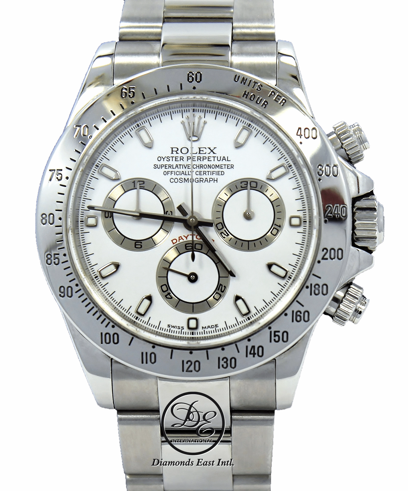 Rolex Daytona 116520 Cosmograph Steel Oyster White Dial Watch