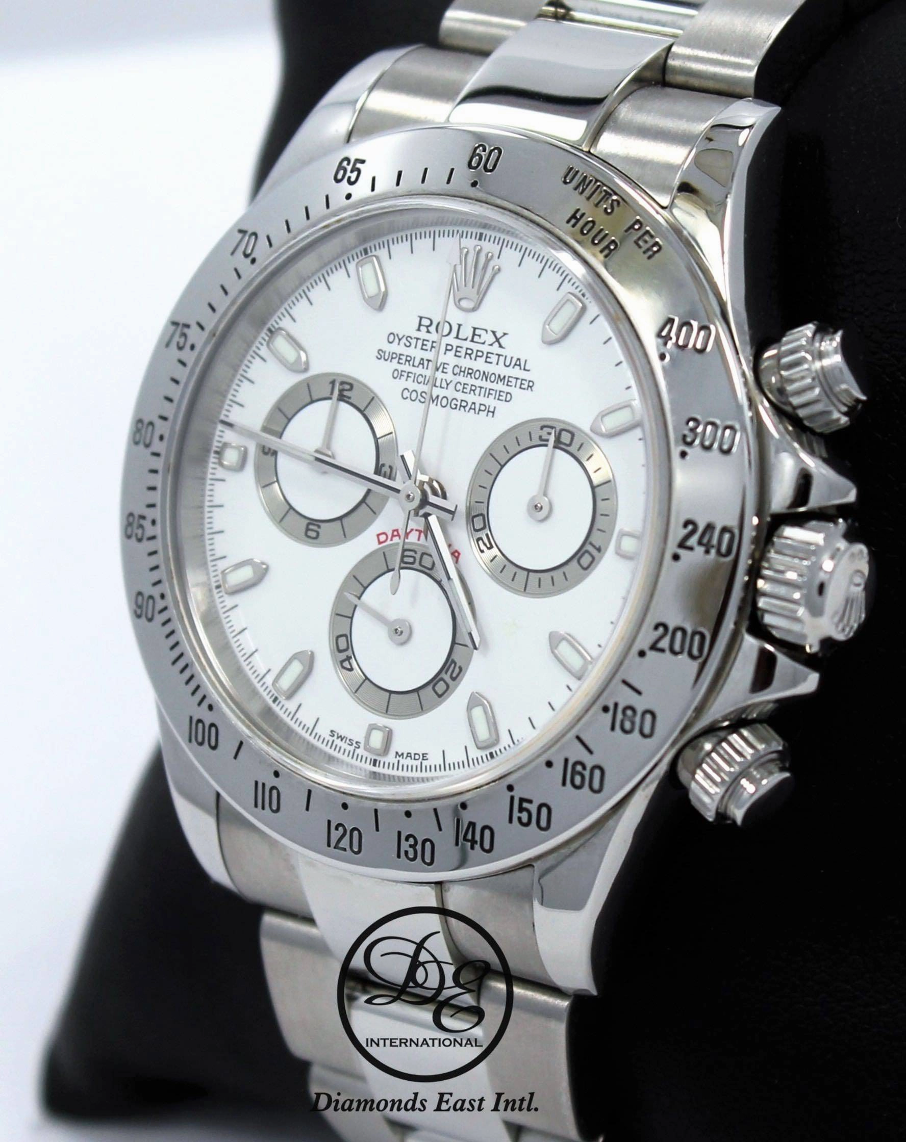 Rolex Daytona 116520 Cosmograph Steel Oyster White Dial Watch