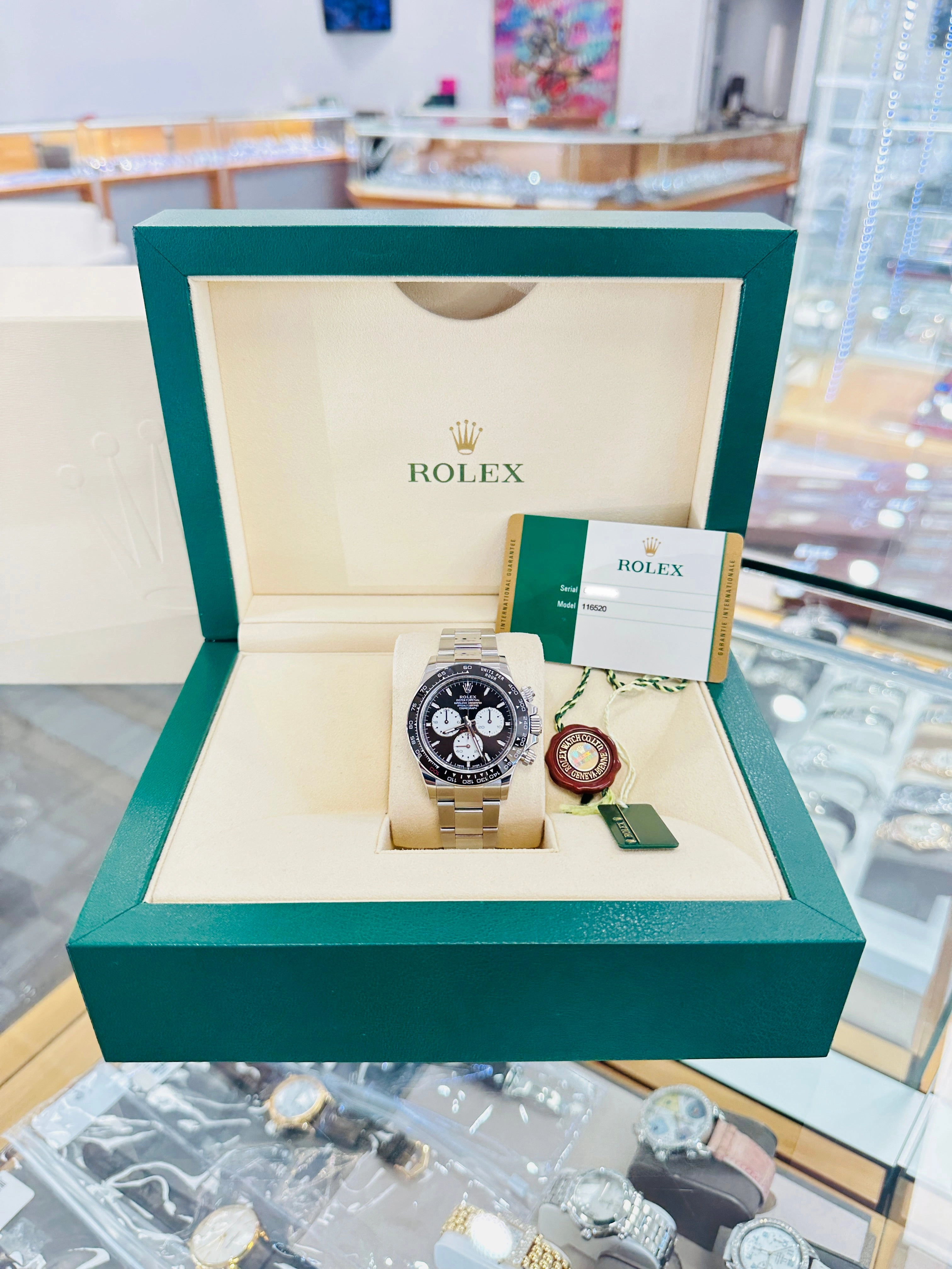 Rolex Daytona 116520 Stainless Steel Custom Le Mans Daytona Edition Watch MINT Box/Papers