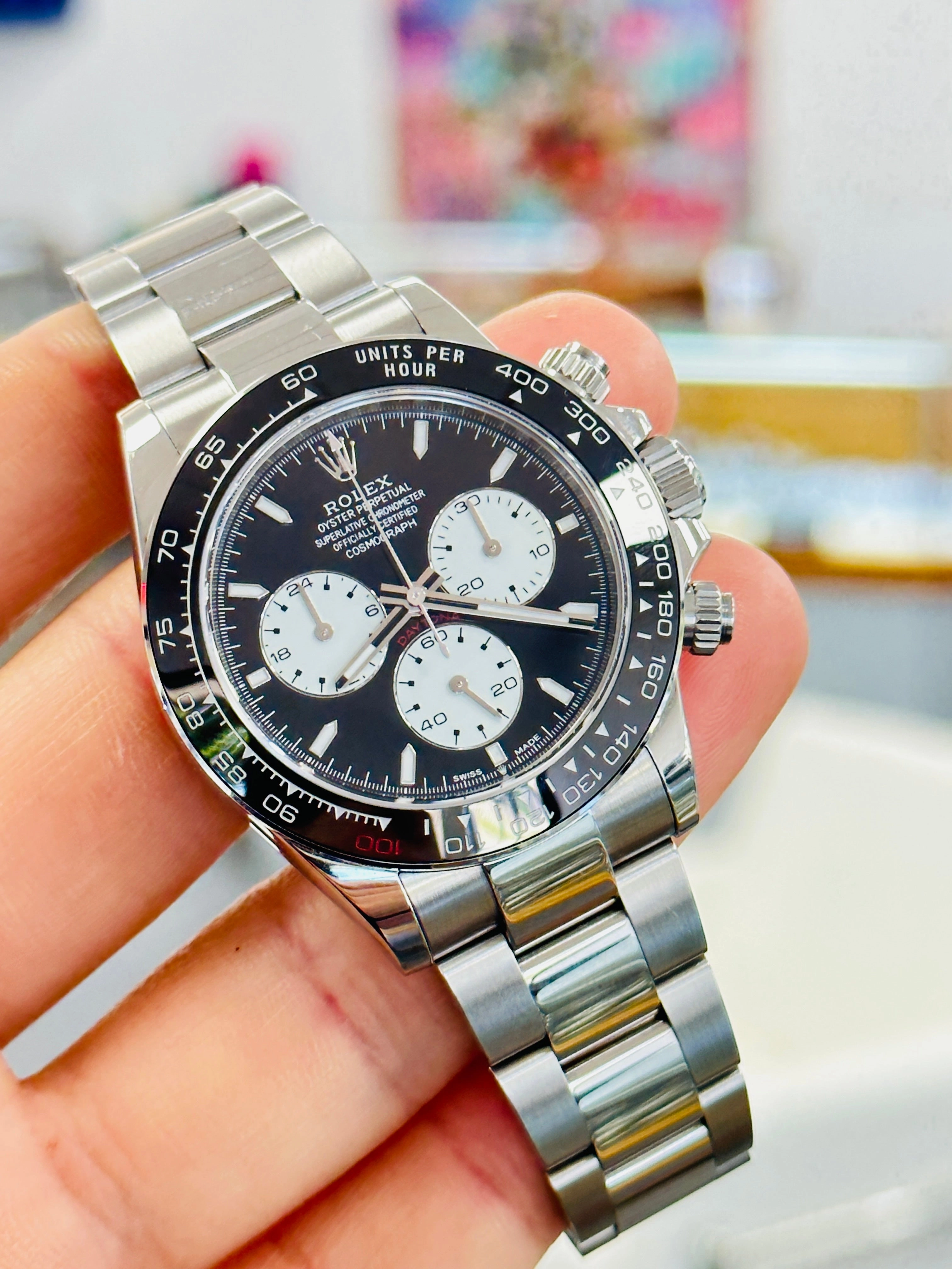 Rolex Daytona 116520 Stainless Steel Custom Le Mans Daytona Edition Watch MINT Box/Papers