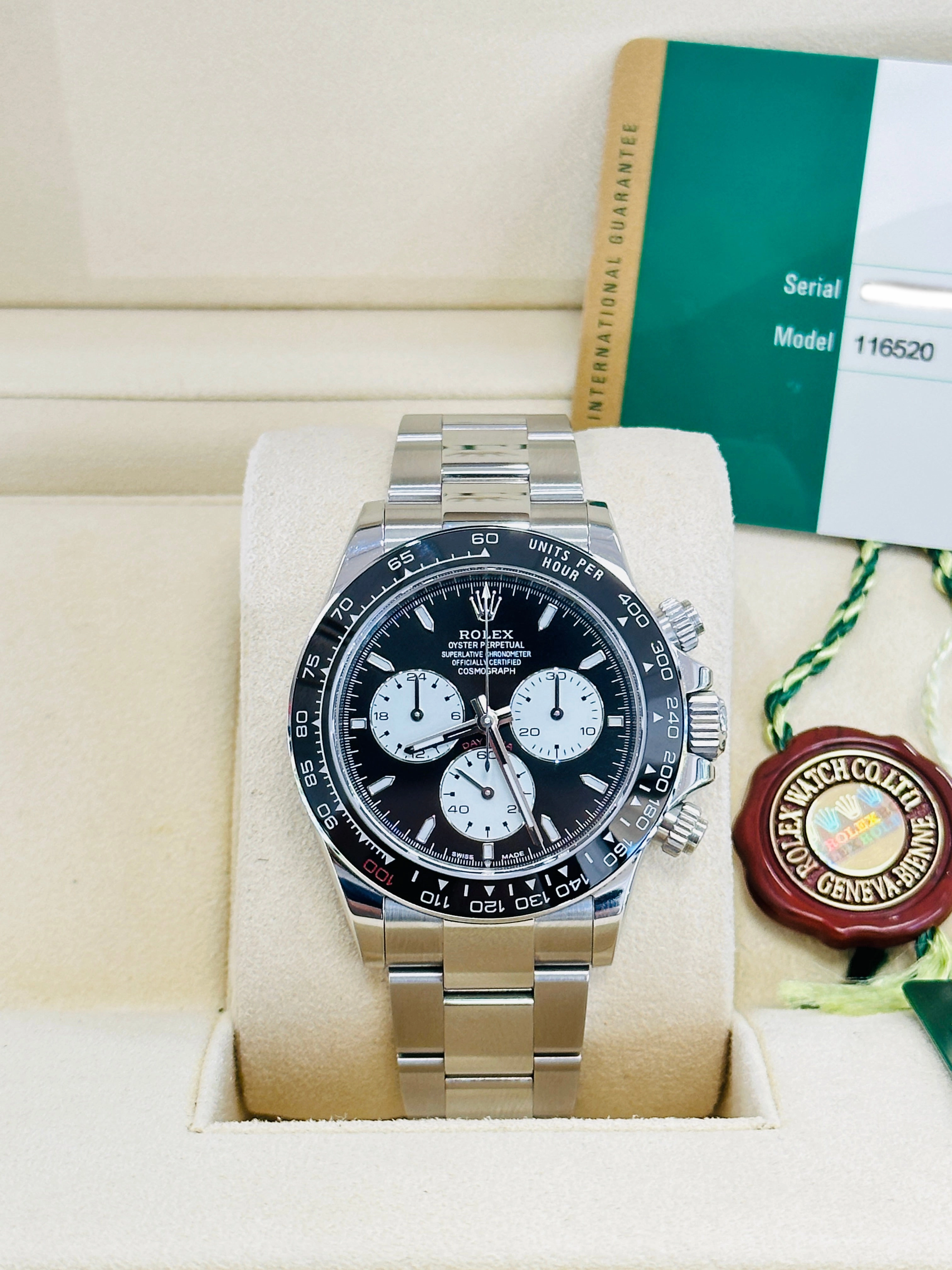 Rolex Daytona 116520 Stainless Steel Custom Le Mans Daytona Edition Watch MINT Box/Papers