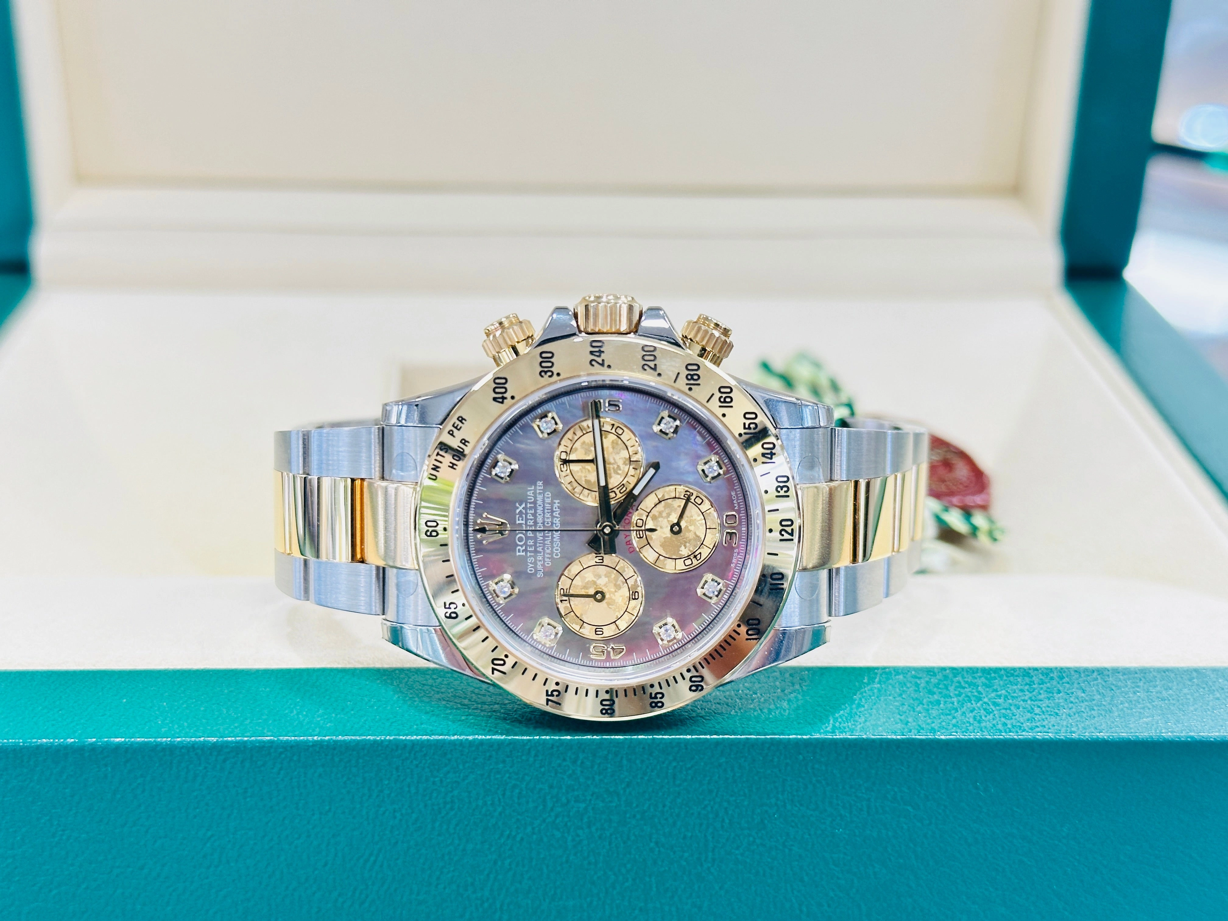 Rolex Daytona 116523 Tahitian Mother of pearl Full Stickers Unworn