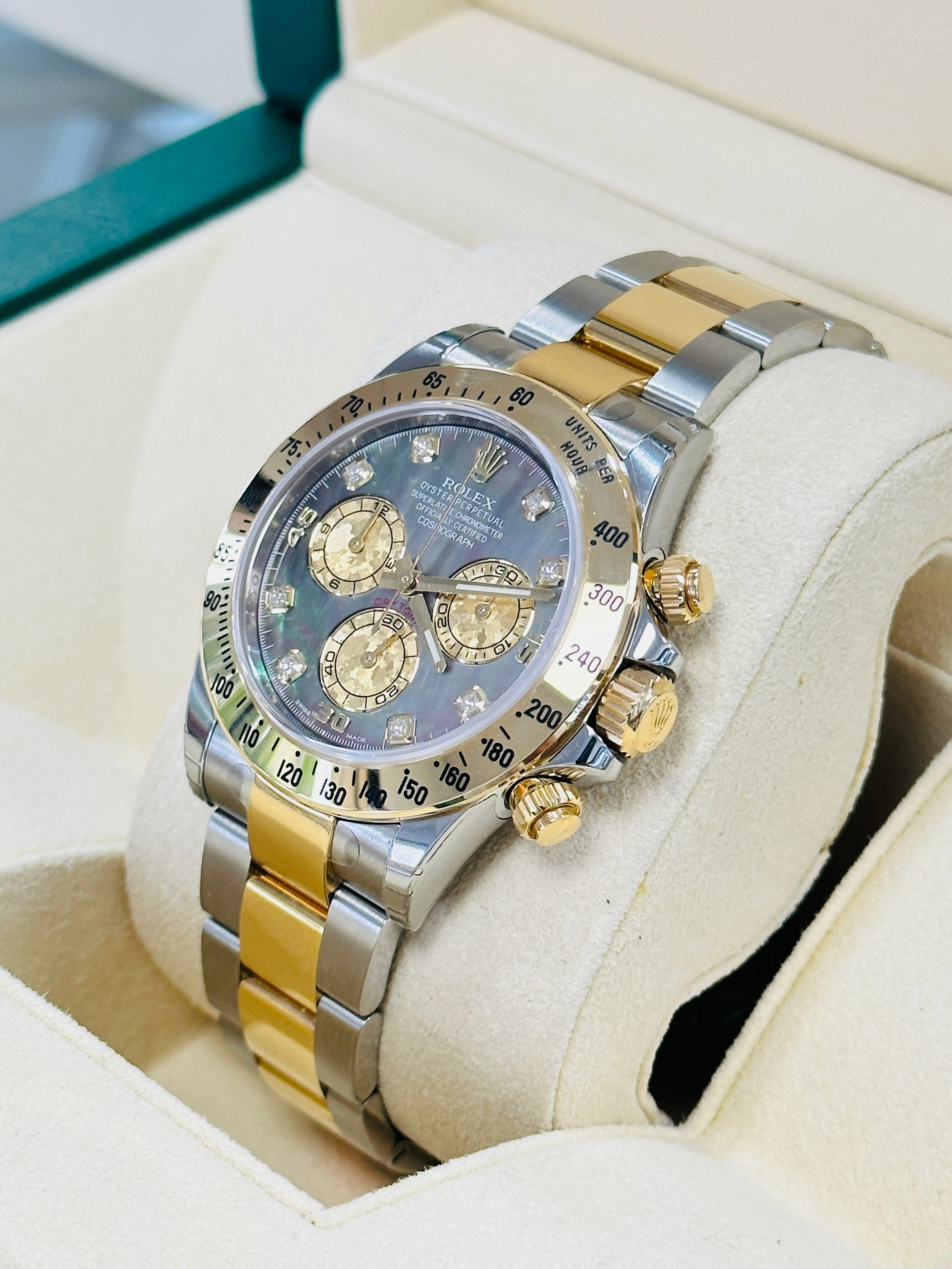 Rolex Daytona 116523 Tahitian Mother of pearl Full Stickers Unworn