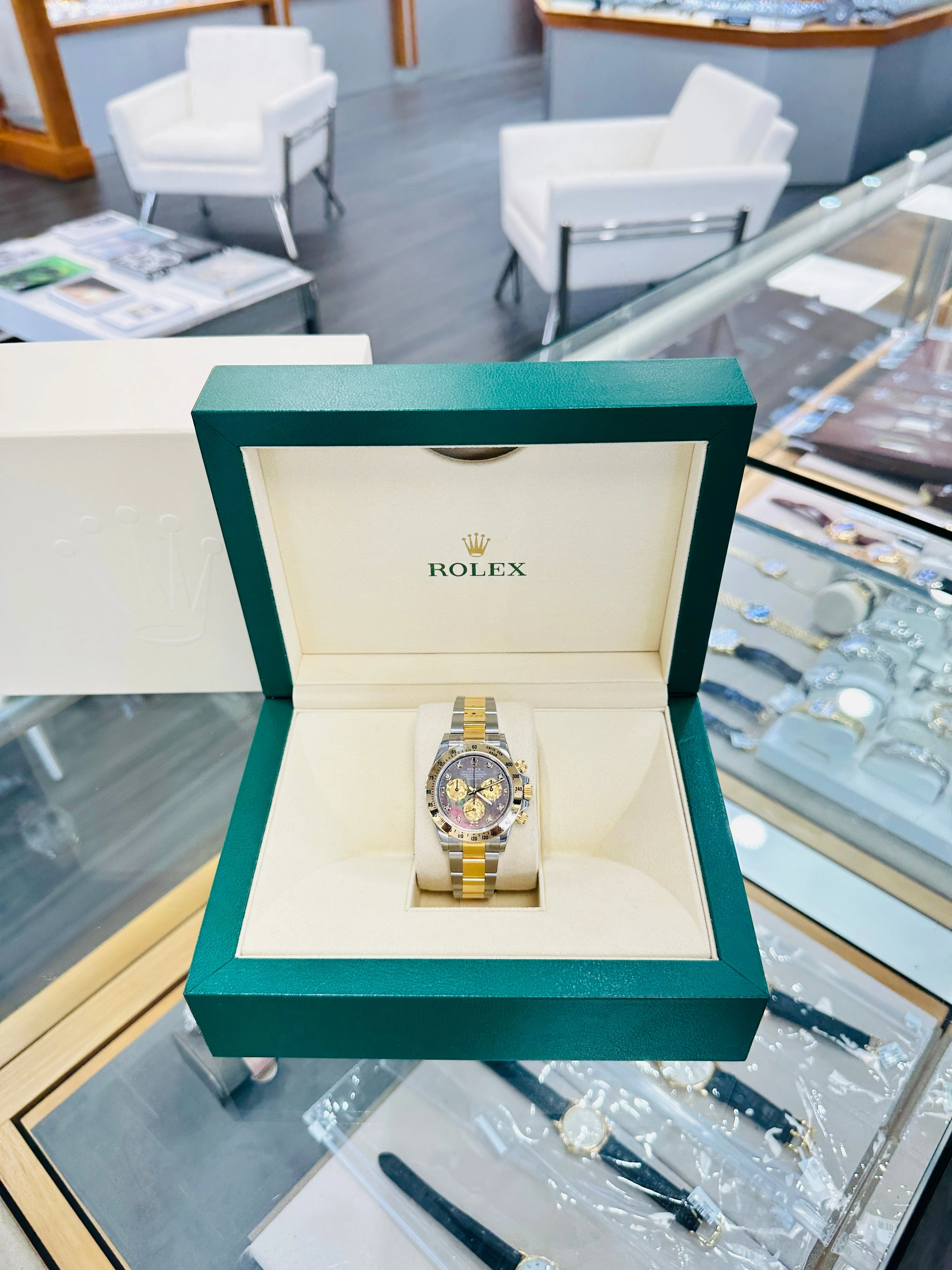 Rolex Daytona 116523 Tahitian Mother of pearl Full Stickers Unworn