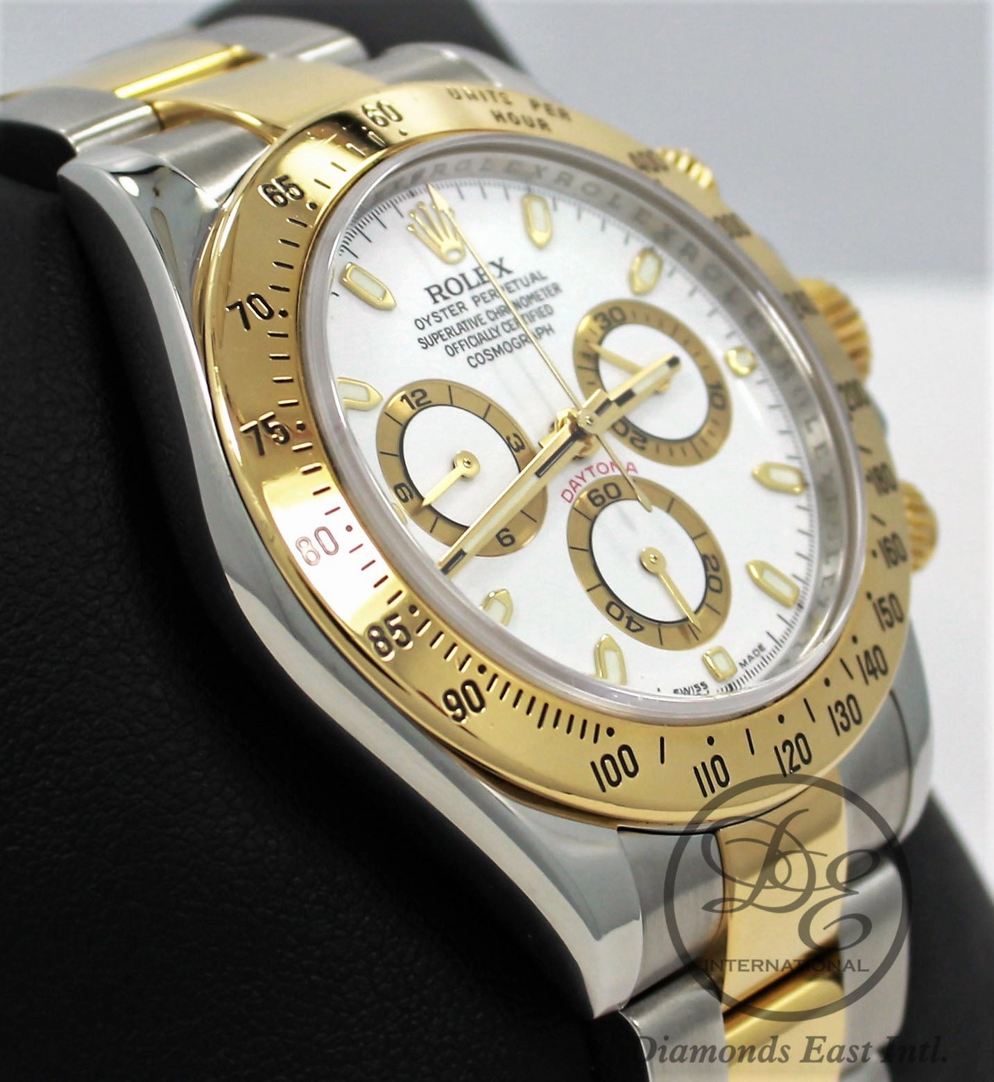 Rolex Daytona 116523 White Dial Cosmograph 18K Yellow Gold /SS Watch BOX/PAPERS
