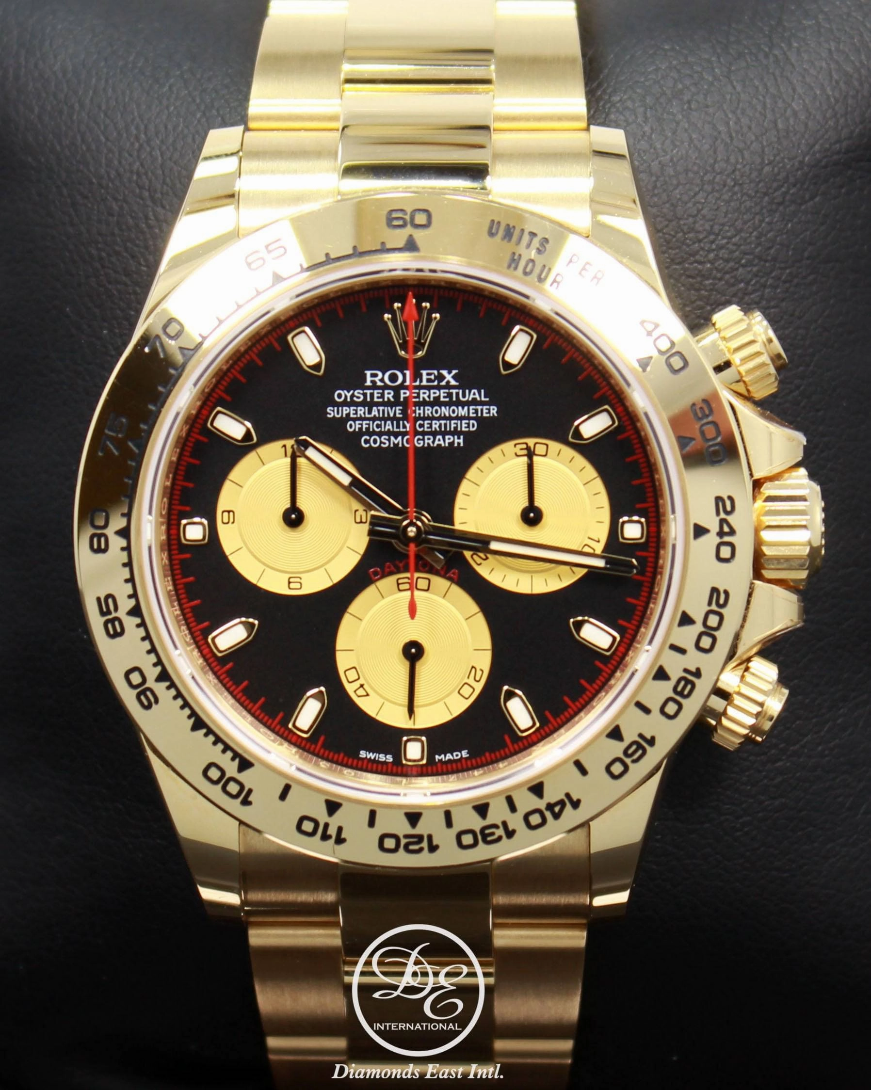 Rolex Daytona 116528 Cosmograph 18K Yellow Gold Black/Champagne Dial *MINT*
