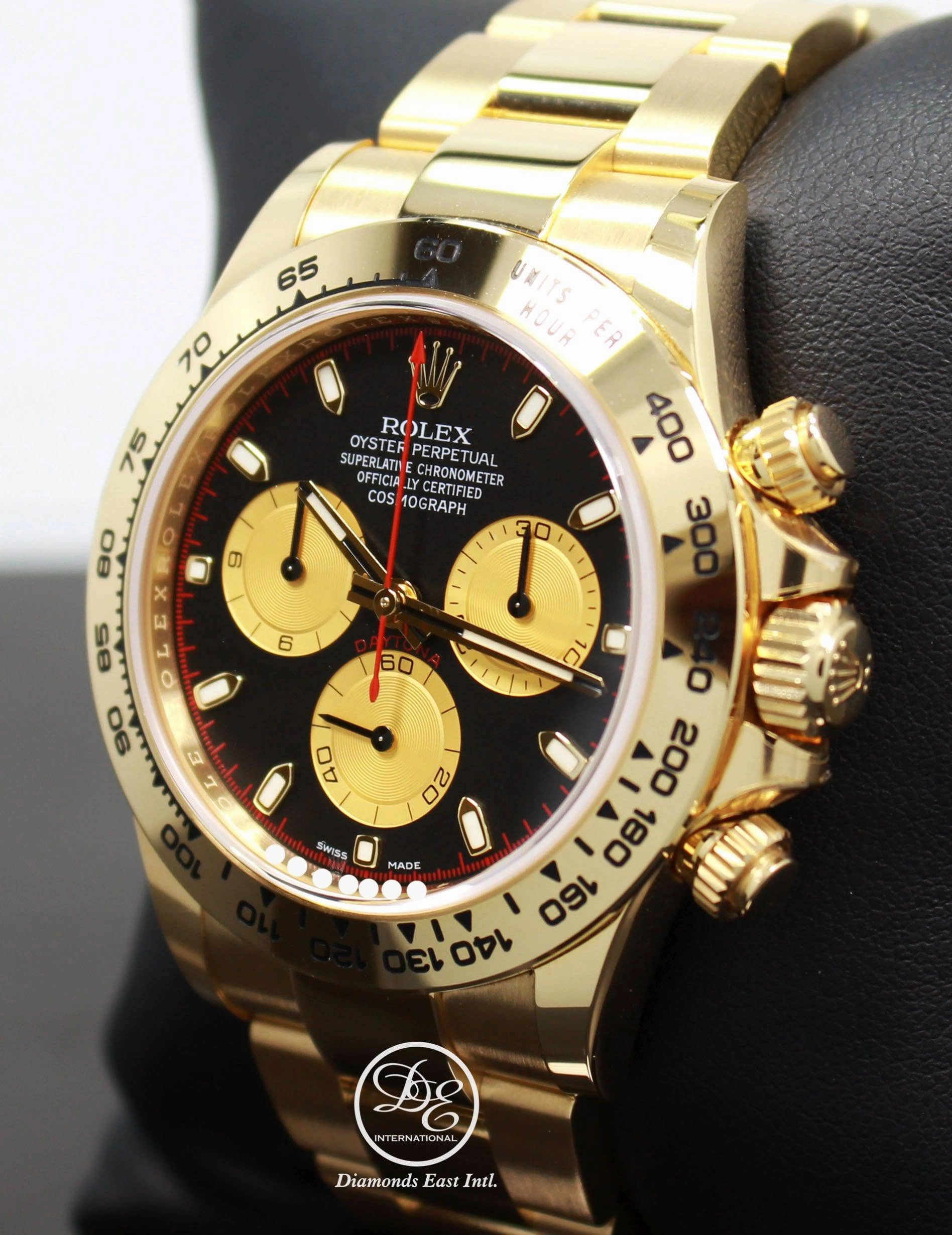 Rolex Daytona 116528 Cosmograph 18K Yellow Gold Black/Champagne Dial *MINT*