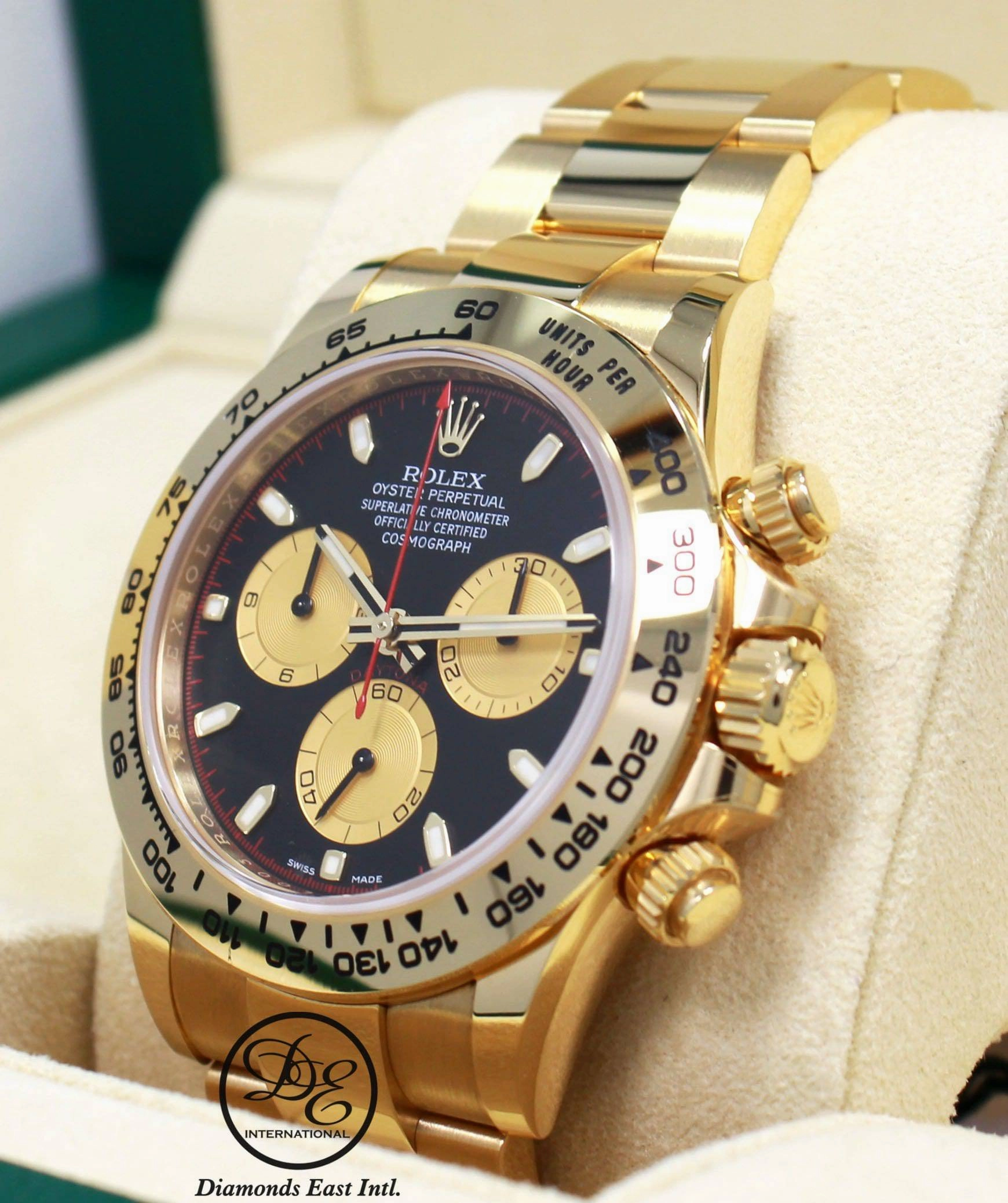 Rolex Daytona 116528 Cosmograph 18K Yellow Gold Black/Champagne Dial *MINT*