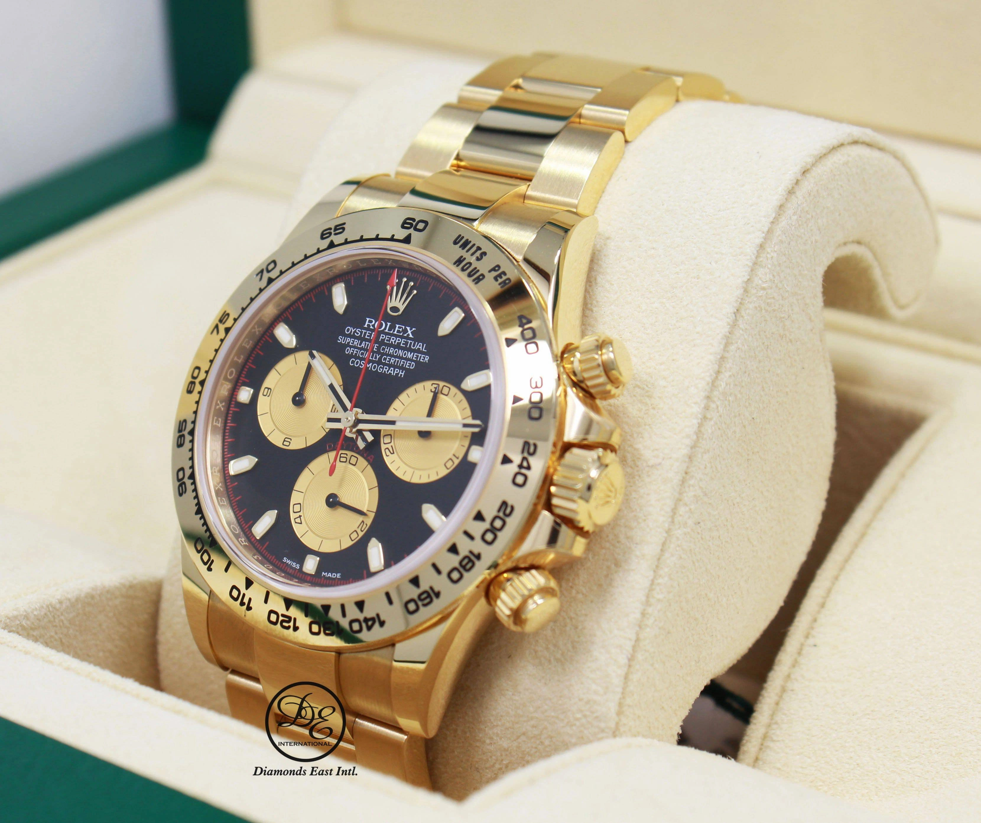 Rolex Daytona 116528 Cosmograph 18K Yellow Gold Black/Champagne Dial *MINT*