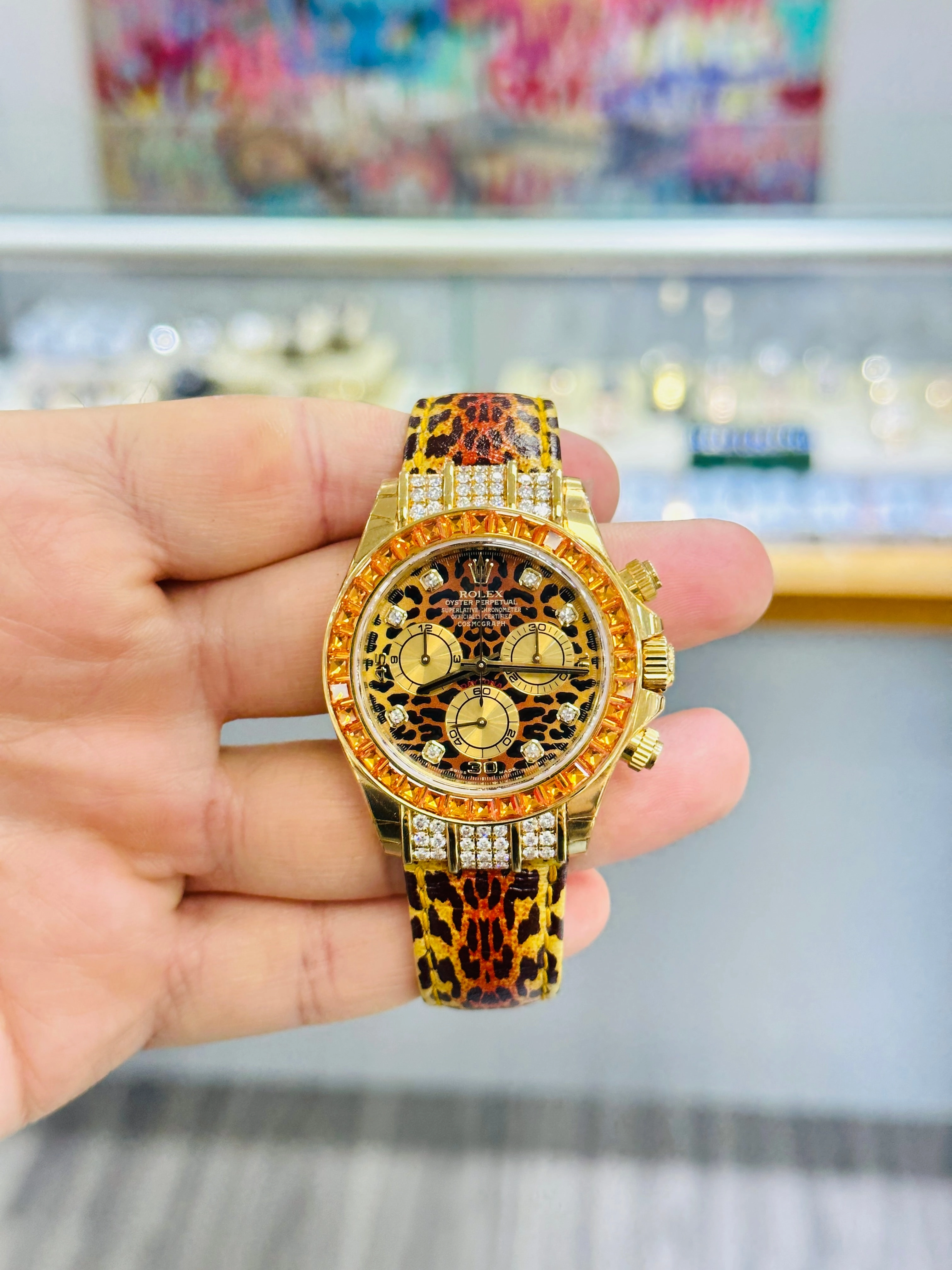 Rolex Daytona 116598 Saco Factory Leopard Unworn