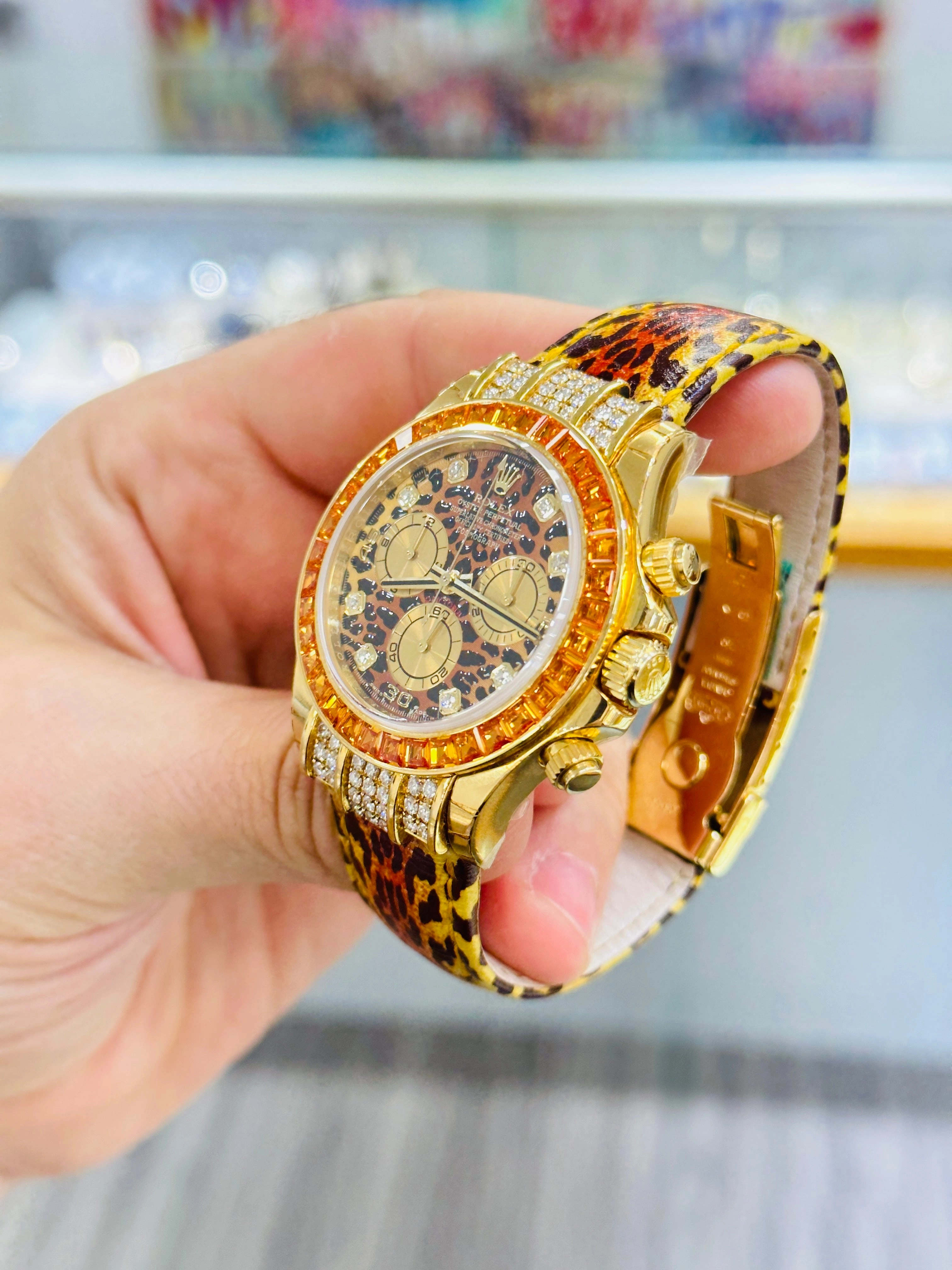 Rolex Daytona 116598 Saco Factory Leopard Unworn