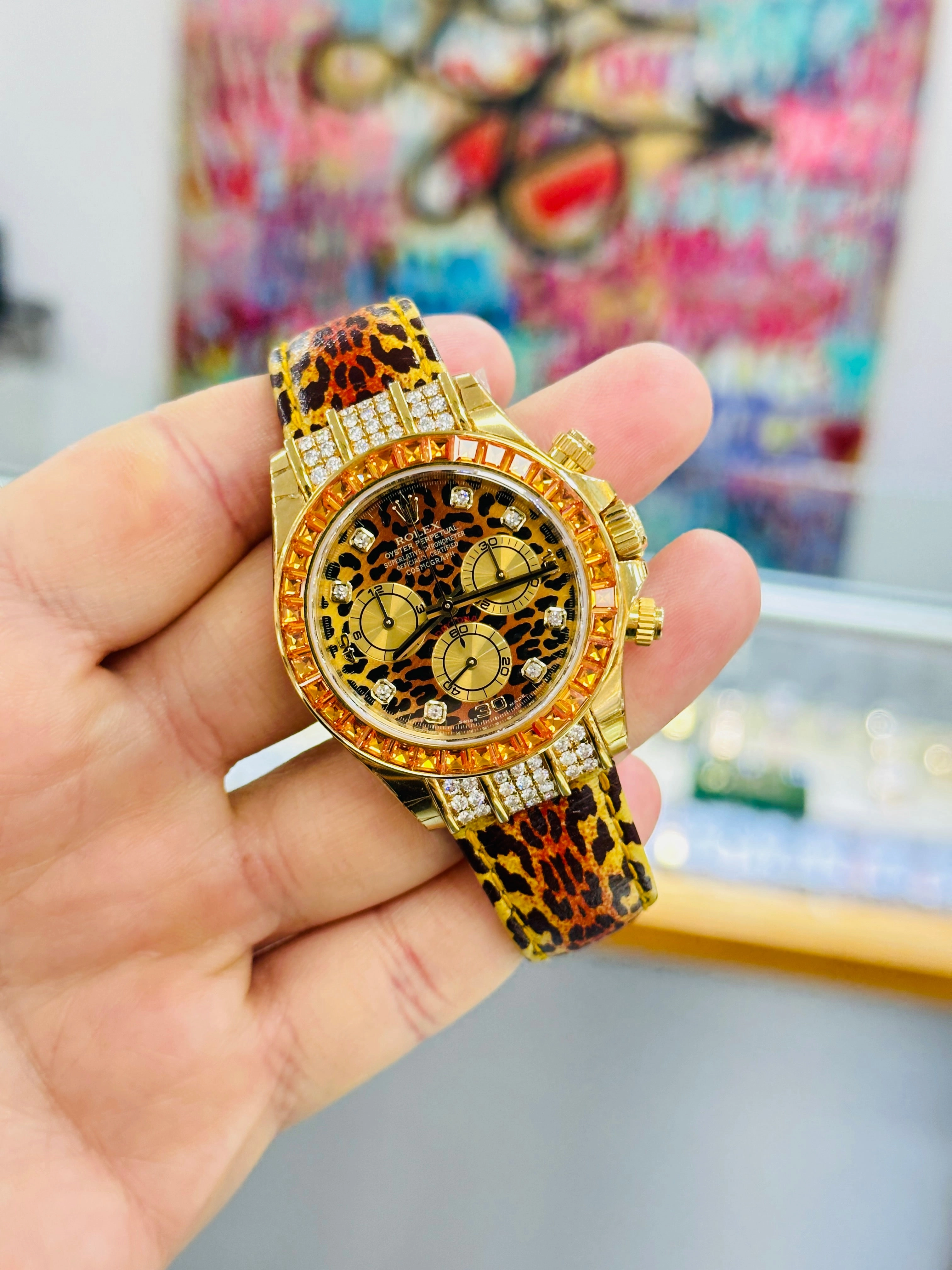 Rolex Daytona 116598 Saco Factory Leopard Unworn
