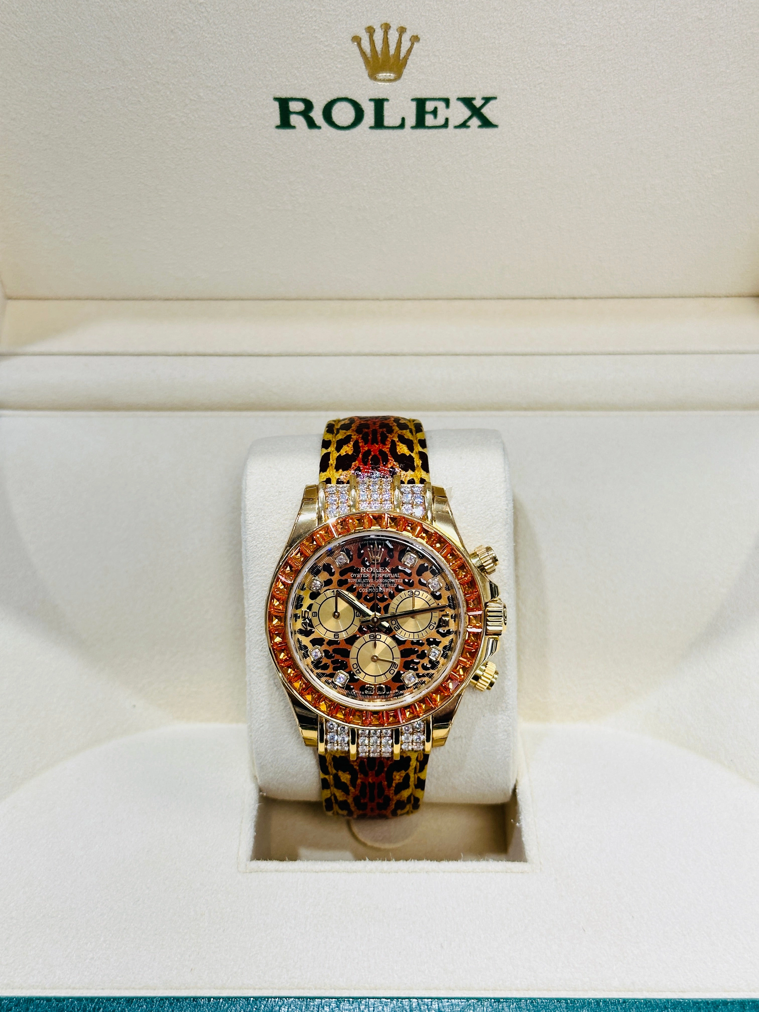 Rolex Daytona 116598 Saco Factory Leopard Unworn