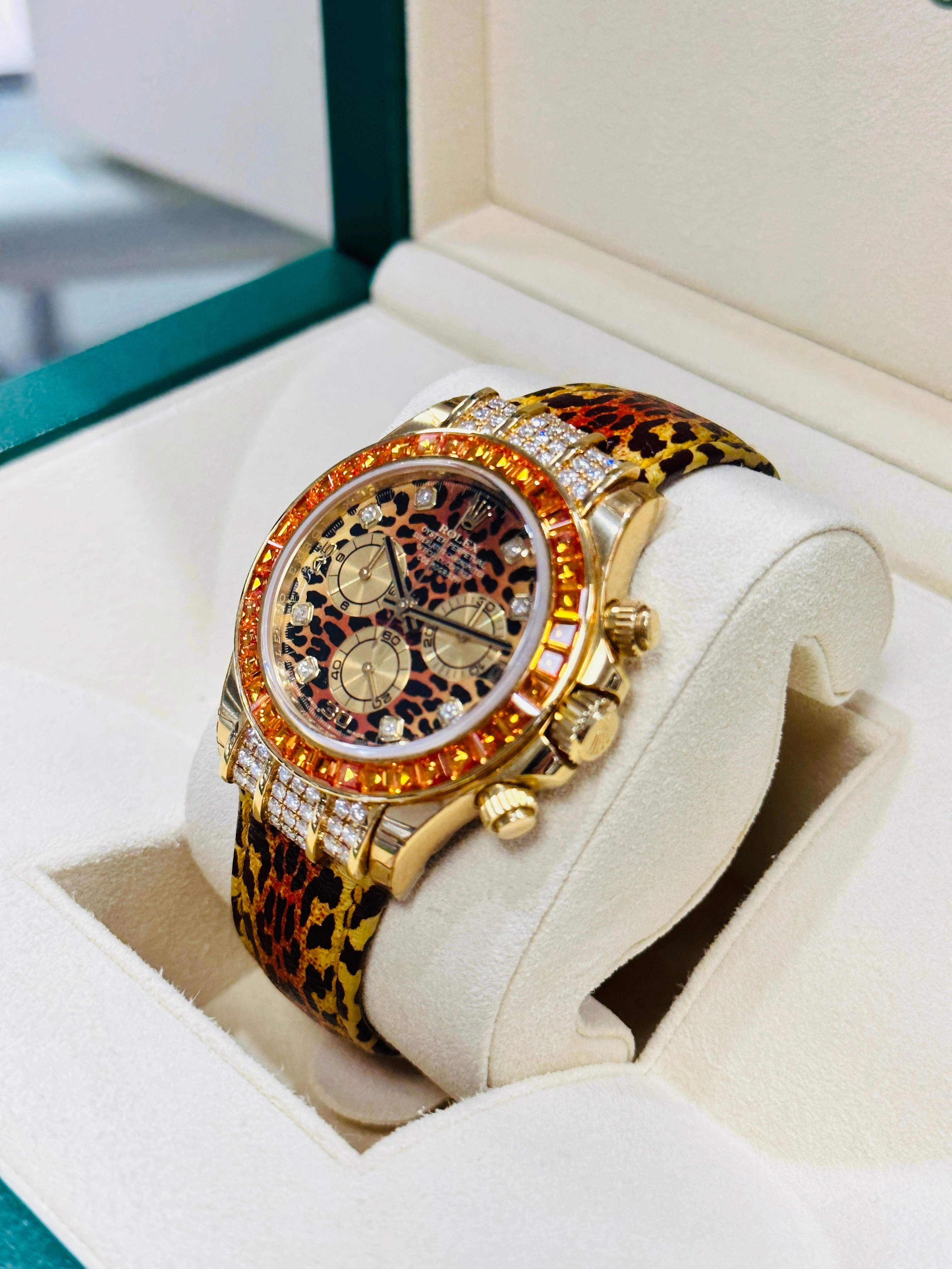 Rolex Daytona 116598 Saco Factory Leopard Unworn