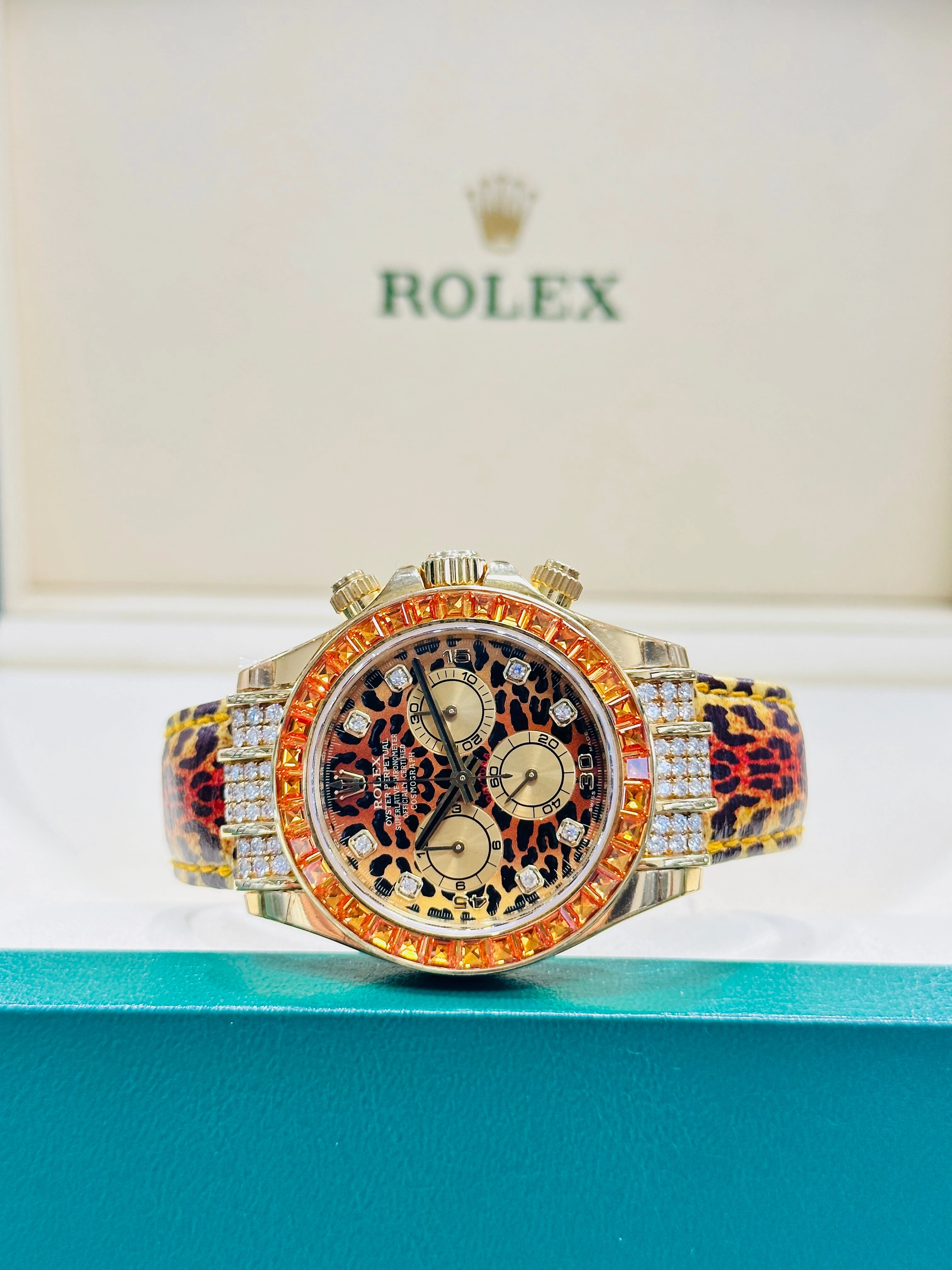 Rolex Daytona 116598 Saco Factory Leopard Unworn