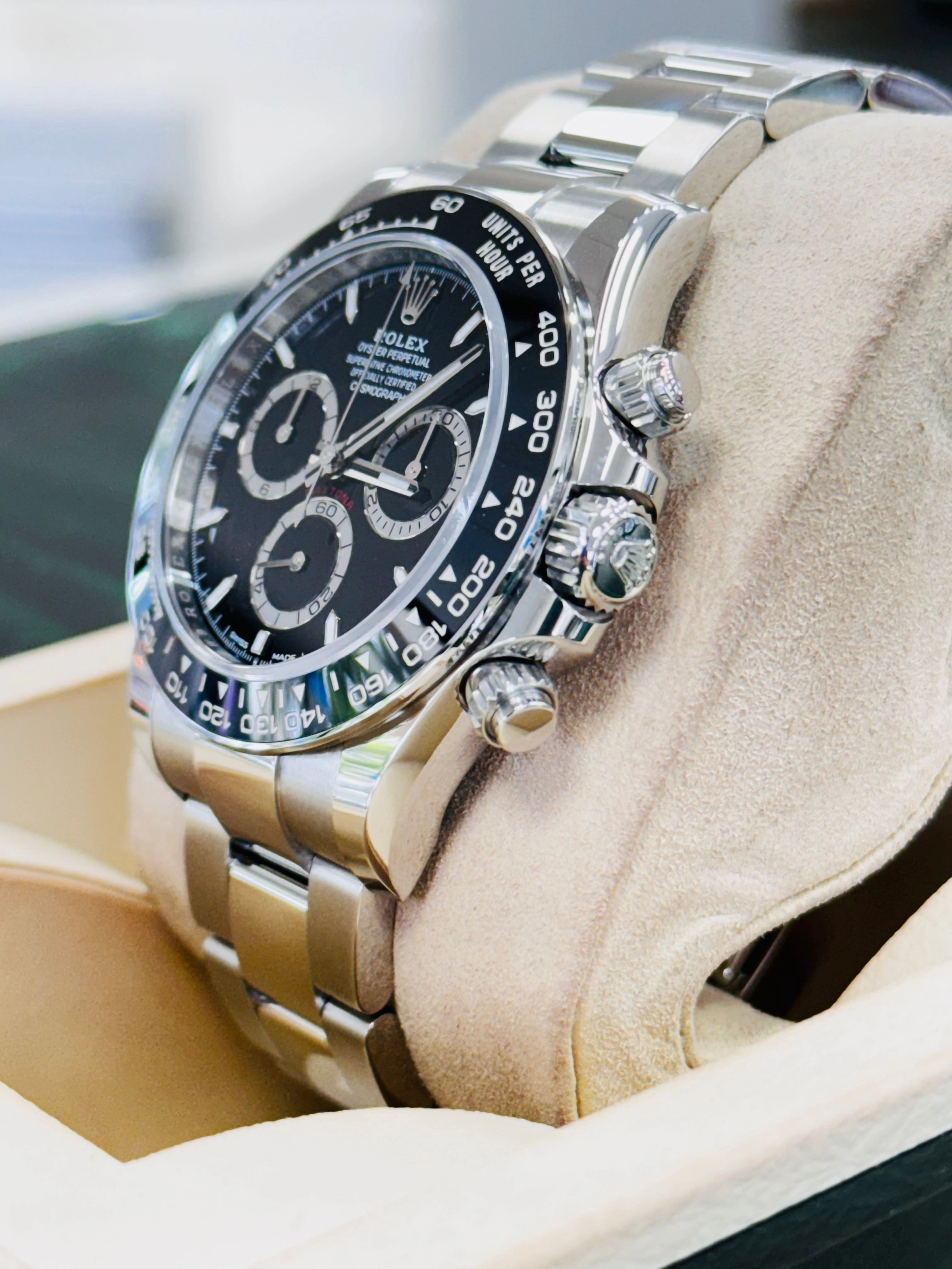 Rolex Daytona 126500 LN Black Cerachrom Bezel Black Index Dial Oyster Bracelet Box / Papers UNWORN