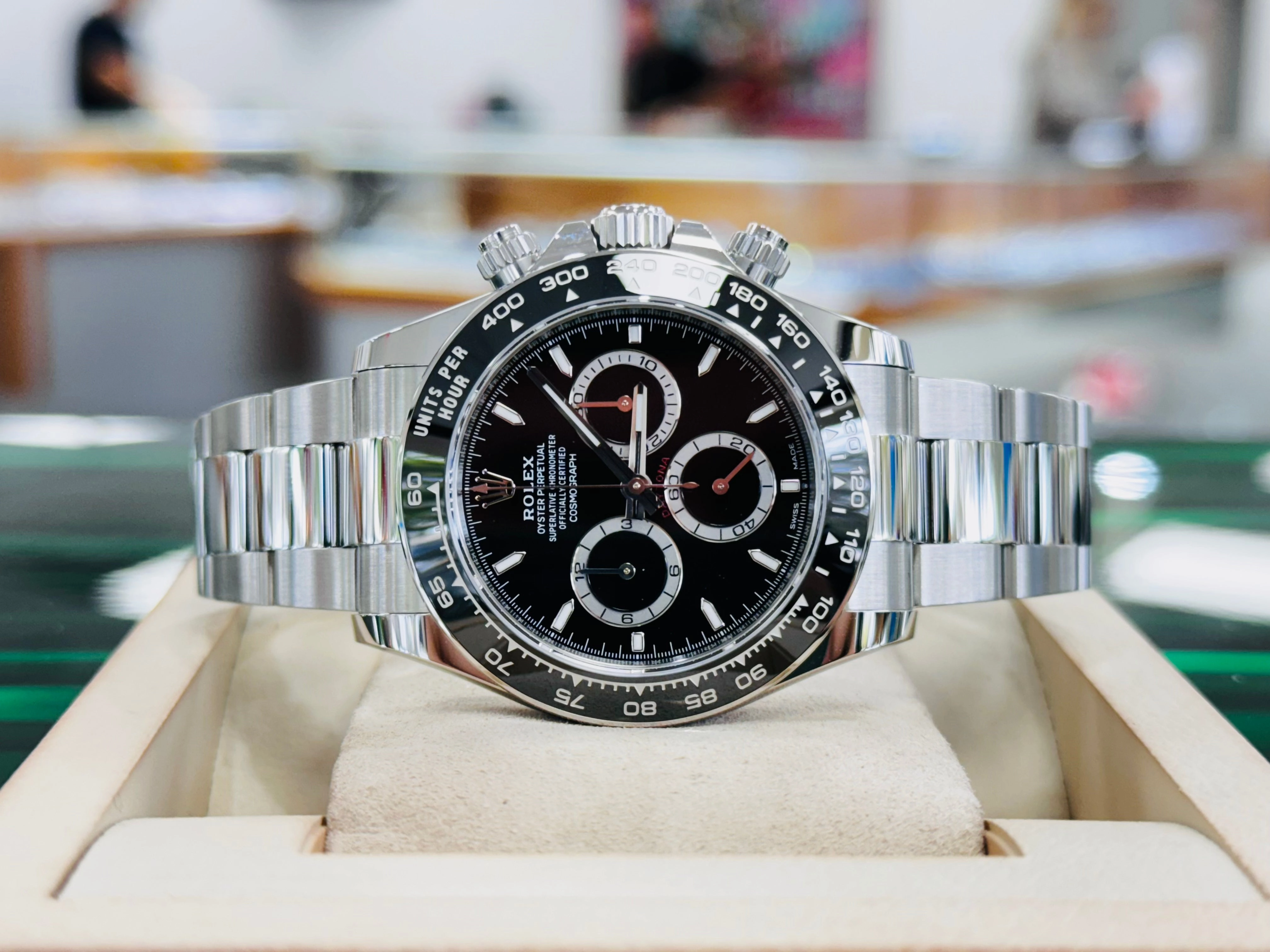 Rolex Daytona 126500 LN Black Cerachrom Bezel Black Index Dial Oyster Bracelet Box / Papers UNWORN