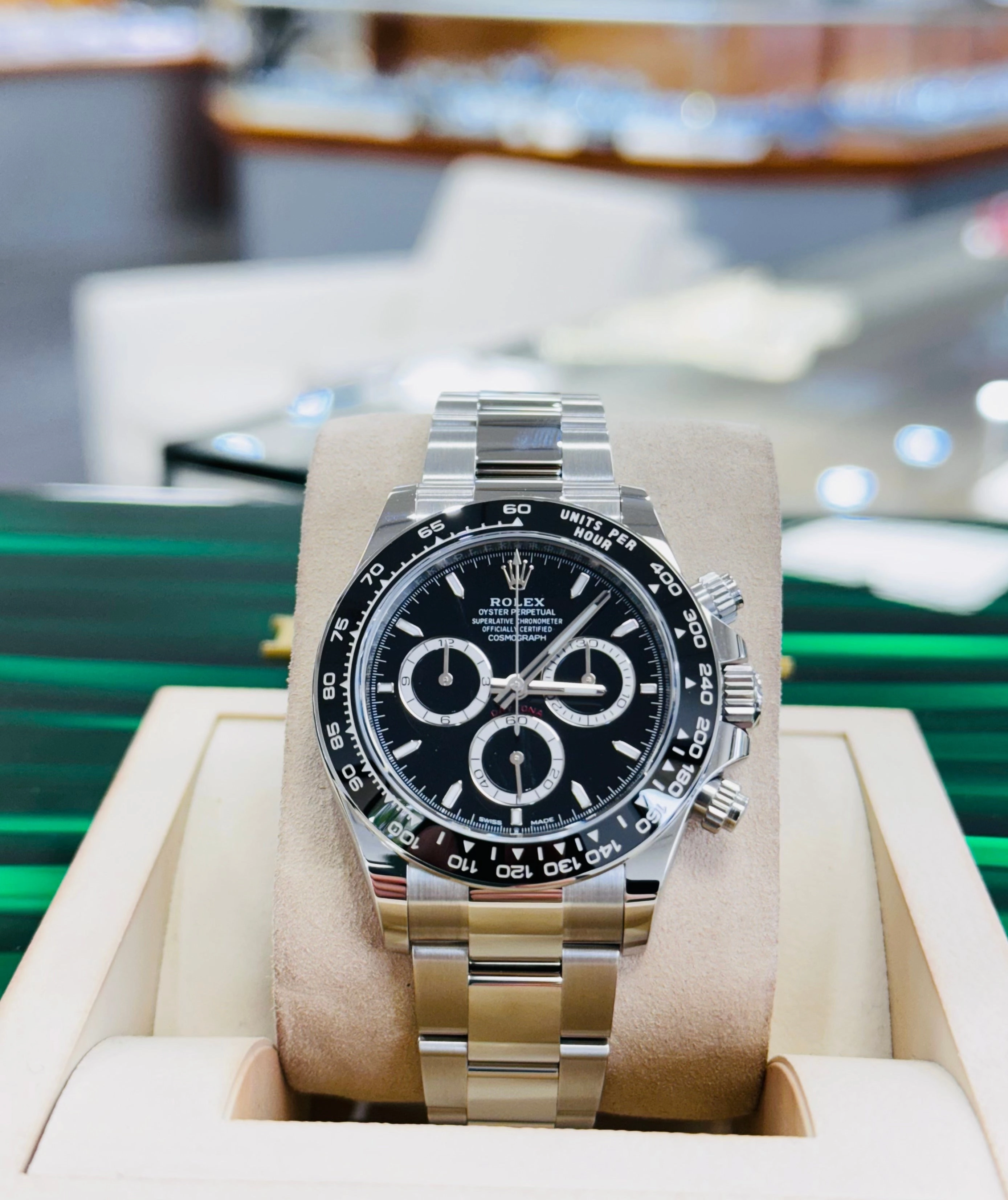 Rolex Daytona 126500 LN Black Cerachrom Bezel Black Index Dial Oyster Bracelet Box / Papers UNWORN
