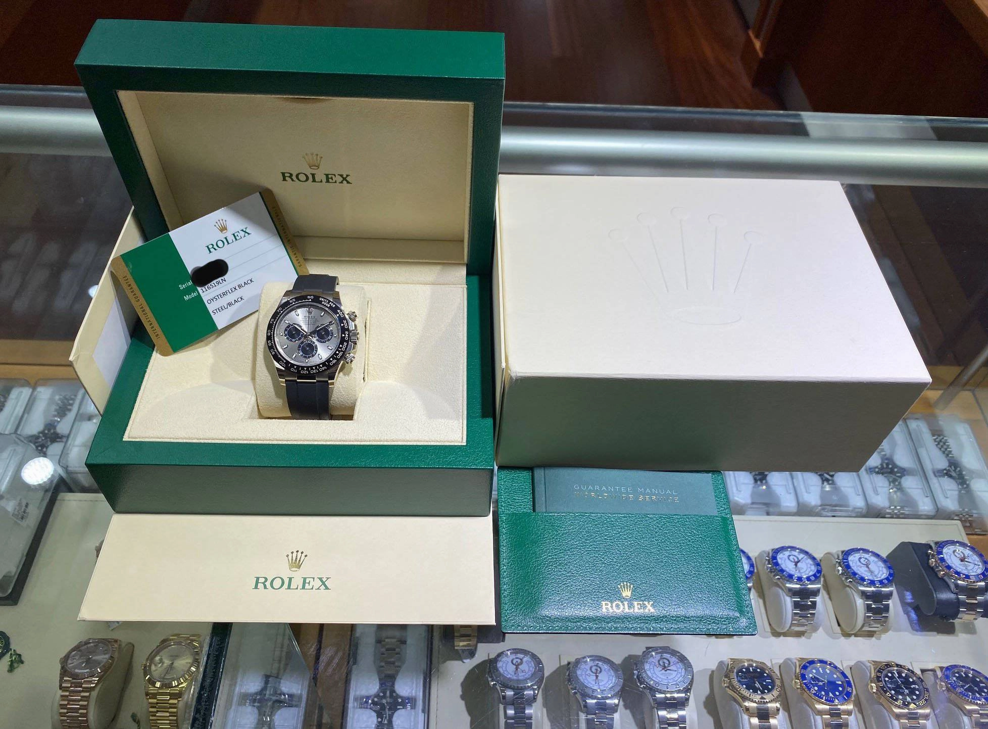 Rolex Daytona 18K White Gold 116519 LN OysterFLEX Perpetual Cosmograph BOX/PAPER