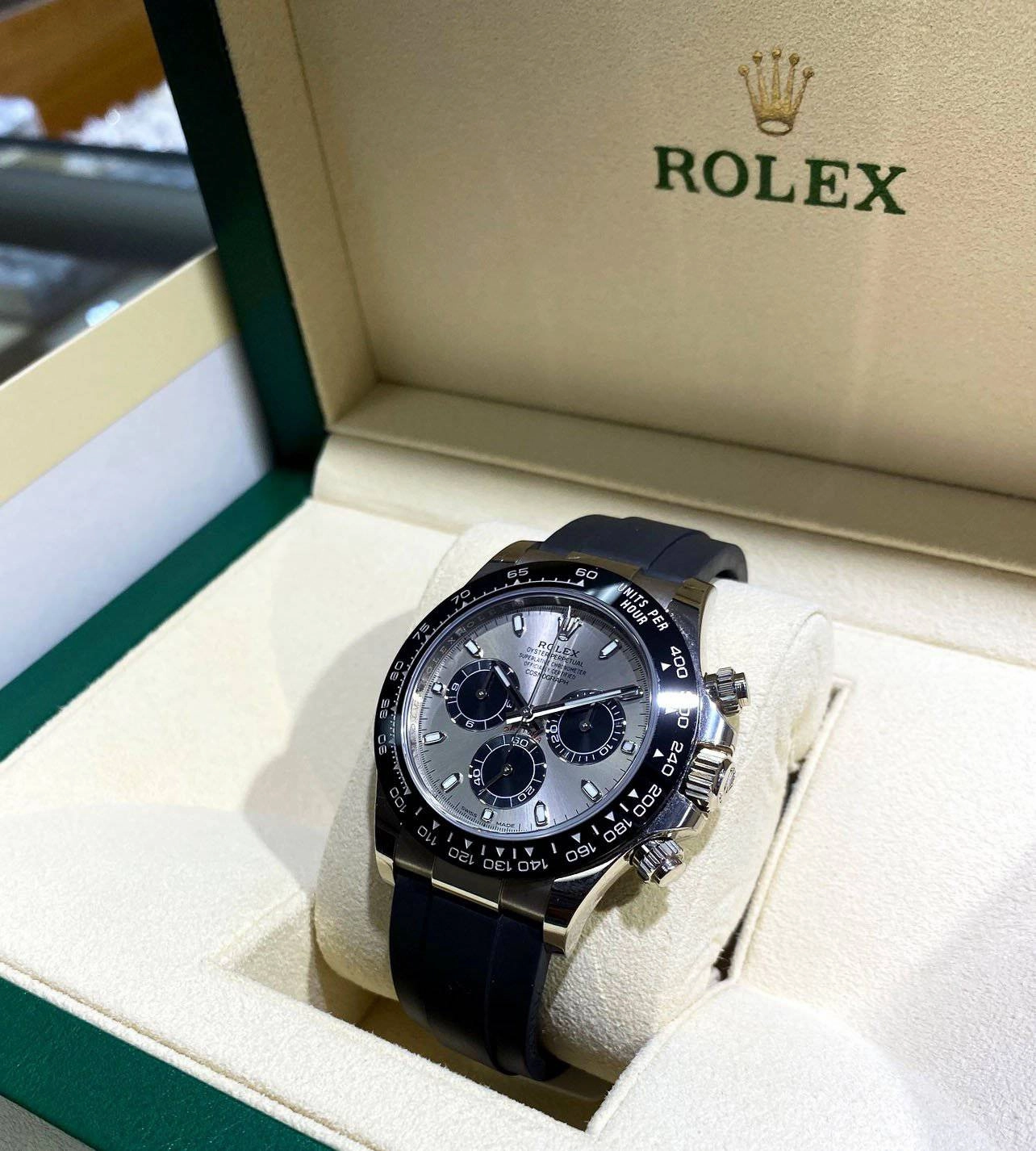 Rolex Daytona 18K White Gold 116519 LN OysterFLEX Perpetual Cosmograph BOX/PAPER