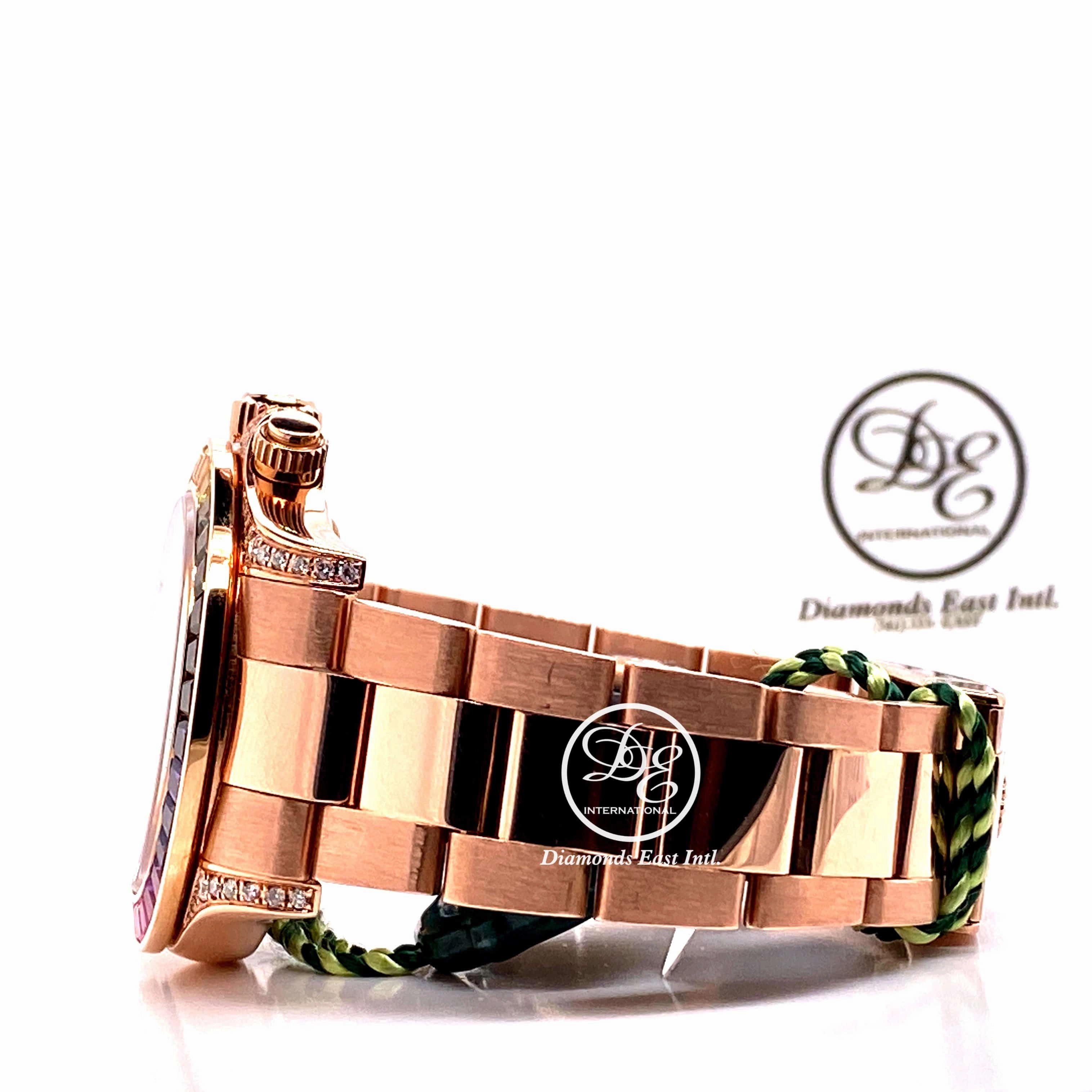 Rolex Daytona Custom Rainbow 116505 18k Rose Gold  Chronograph BOX/PAPERS