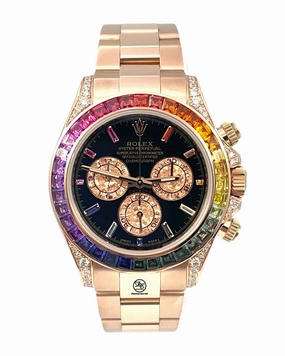 Rolex Daytona Custom Rainbow 116505 18k Rose Gold  Chronograph BOX/PAPERS