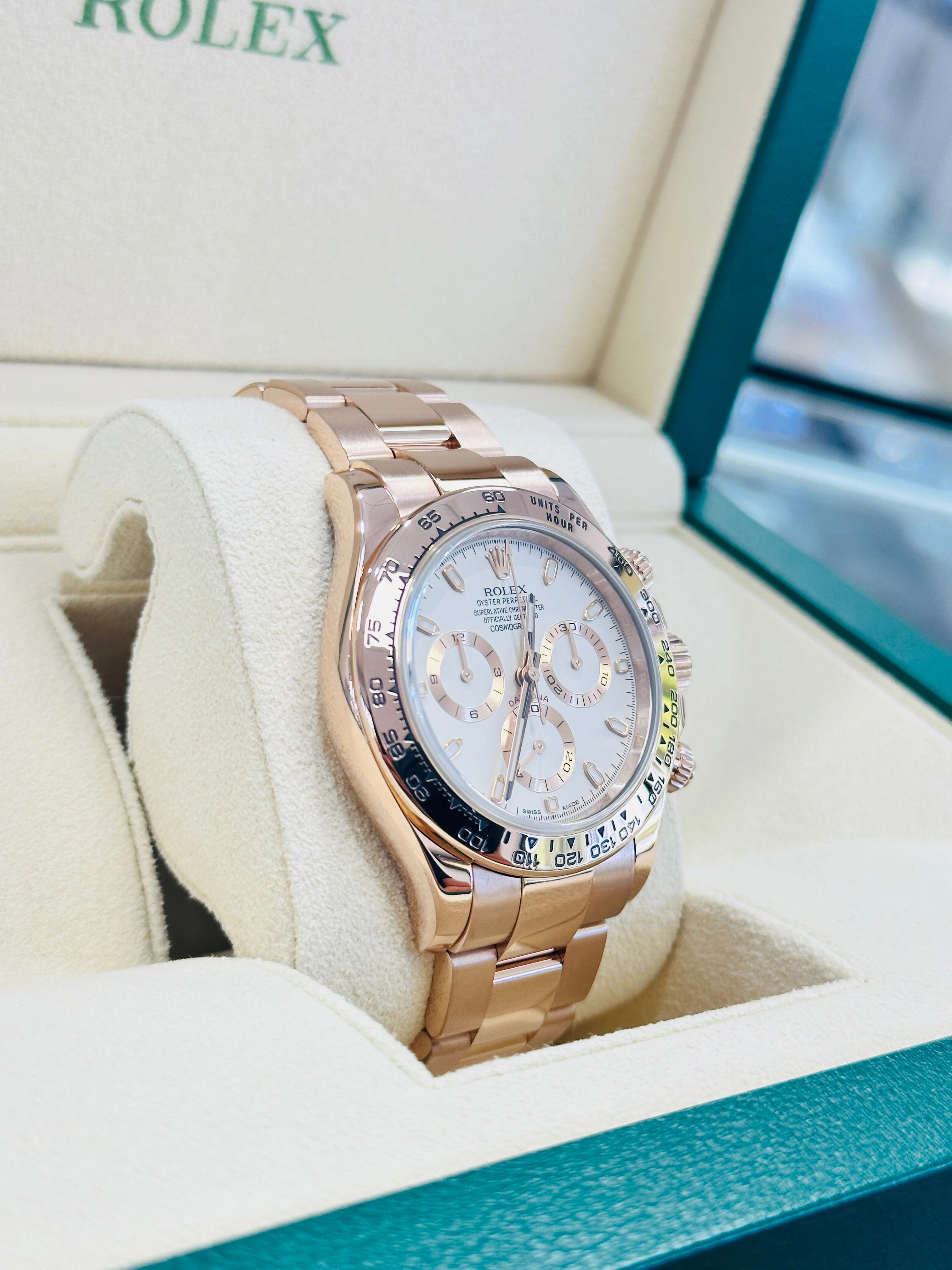 Rolex Daytona Ivory 116505 18K Rose Gold Cosmograph Oyster BOX/PAPERS