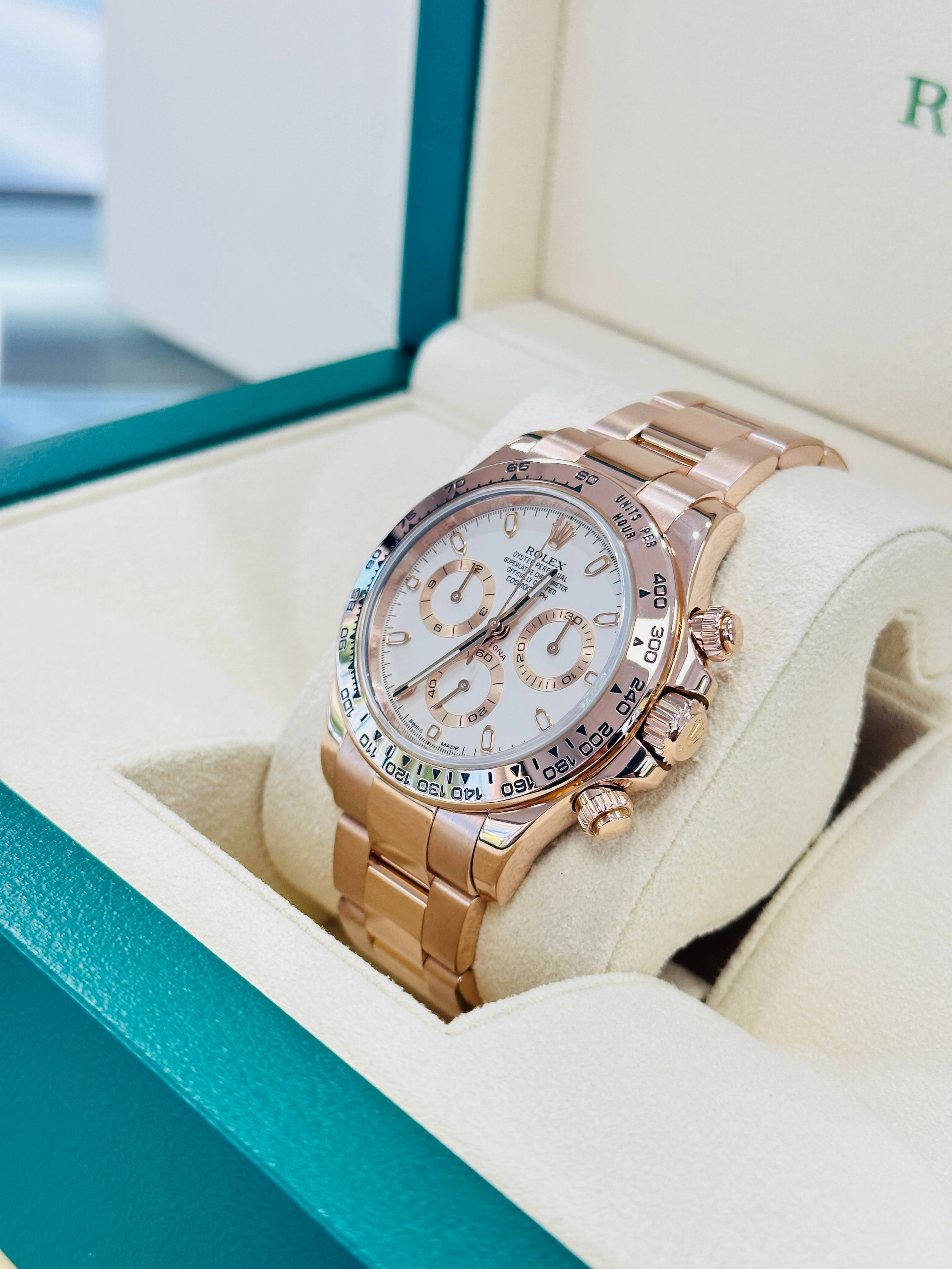 Rolex Daytona Ivory 116505 18K Rose Gold Cosmograph Oyster BOX/PAPERS