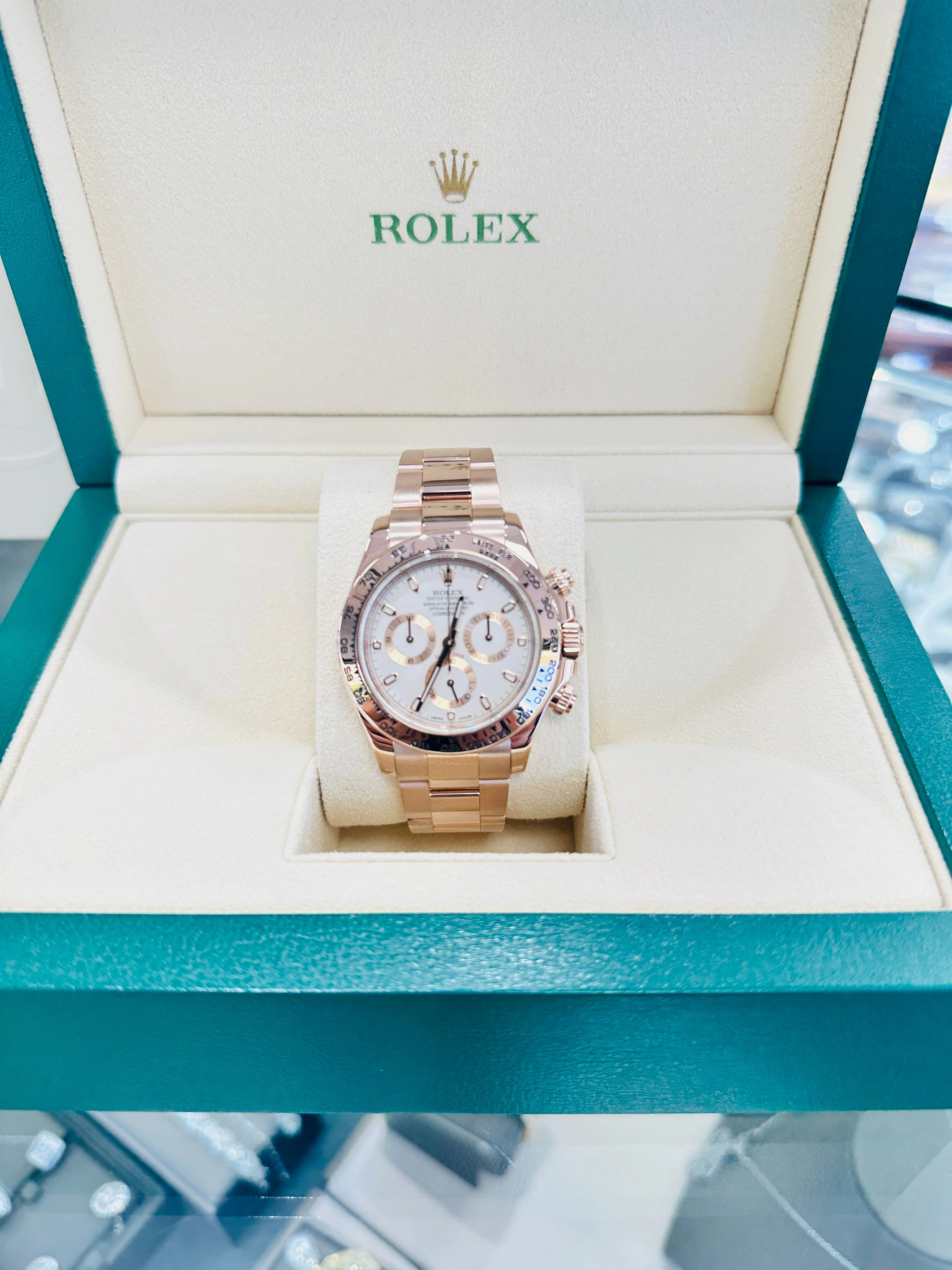 Rolex Daytona Ivory 116505 18K Rose Gold Cosmograph Oyster BOX/PAPERS