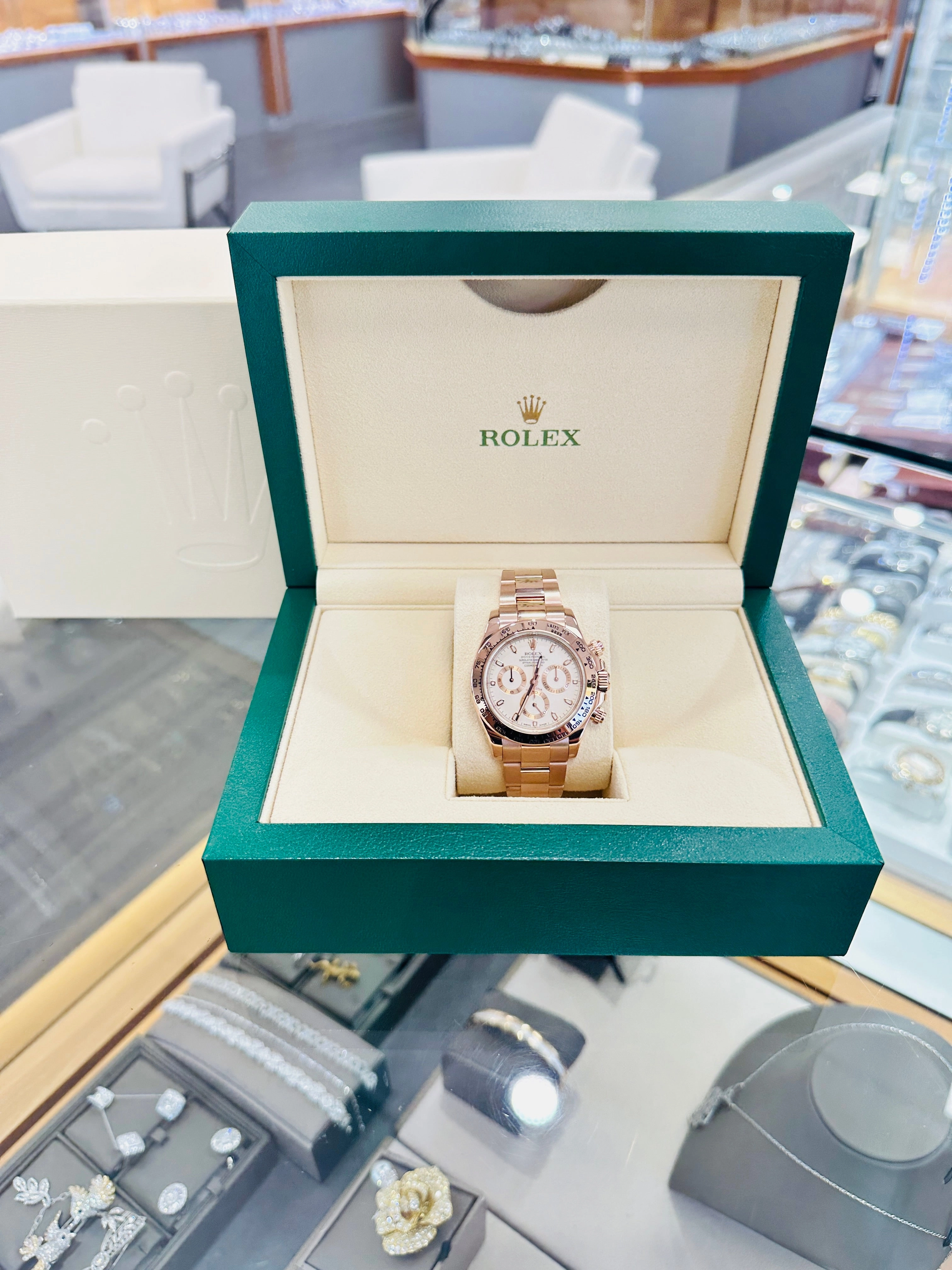 Rolex Daytona Ivory 116505 18K Rose Gold Cosmograph Oyster BOX/PAPERS
