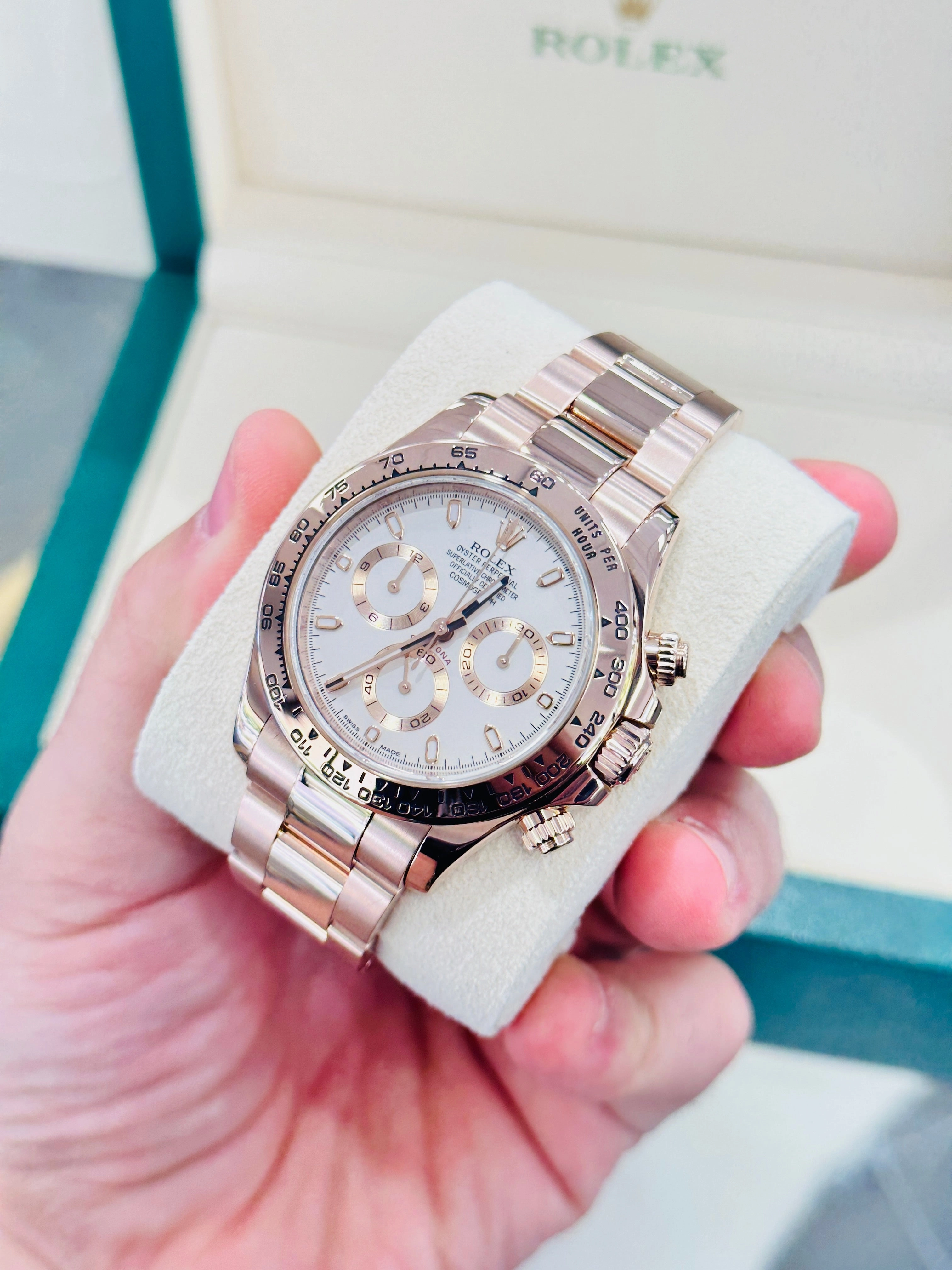 Rolex Daytona Ivory 116505 18K Rose Gold Cosmograph Oyster BOX/PAPERS