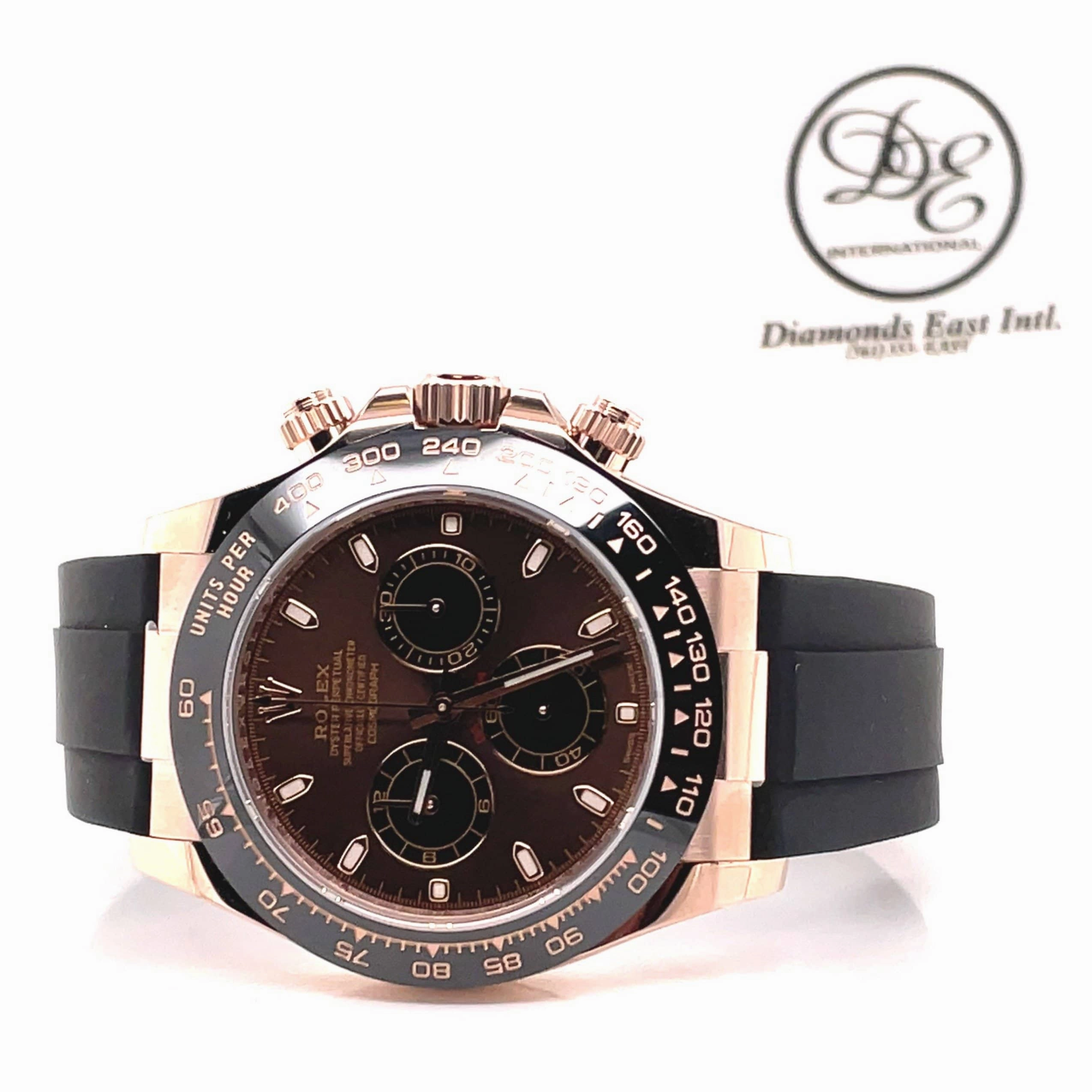 Rolex Daytona Oysterflex 116515 LN Chocolate Stick Dial Ceramic Bezel UNWORN
