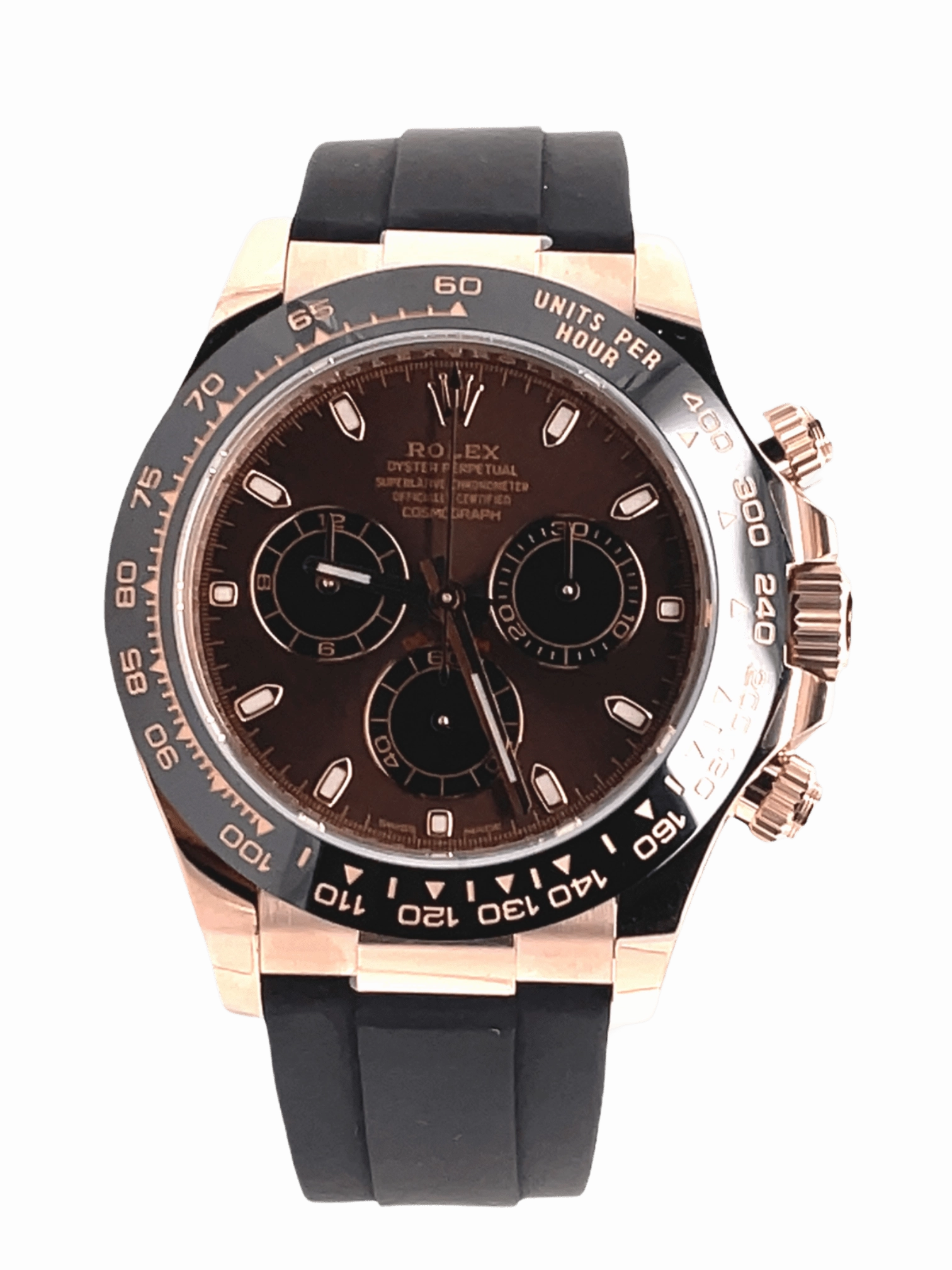 Rolex Daytona Oysterflex 116515 LN Chocolate Stick Dial Ceramic Bezel UNWORN