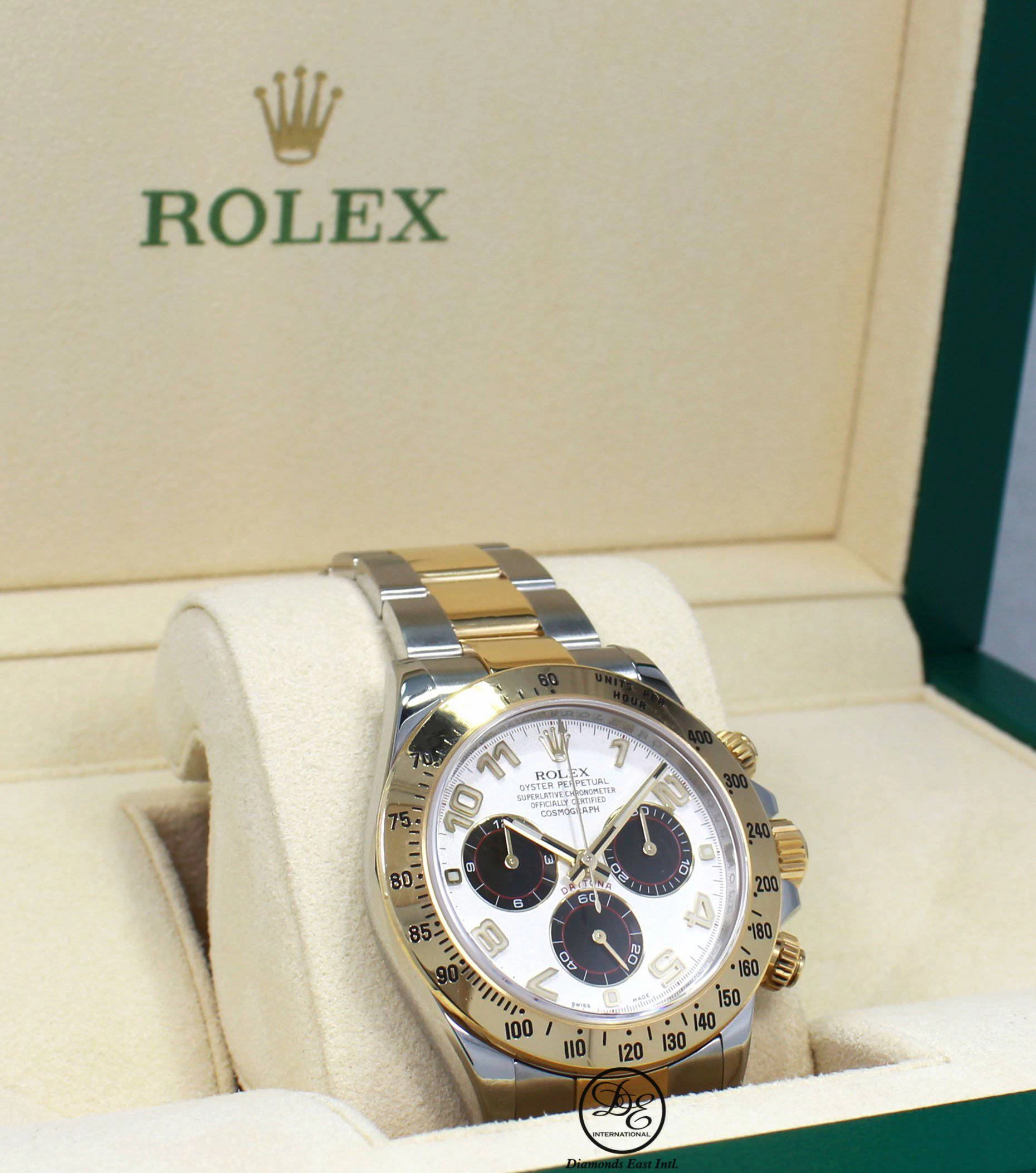 Rolex Daytona PANDA 116523 Cosmograph 18K Yellow Gold /SS Watch