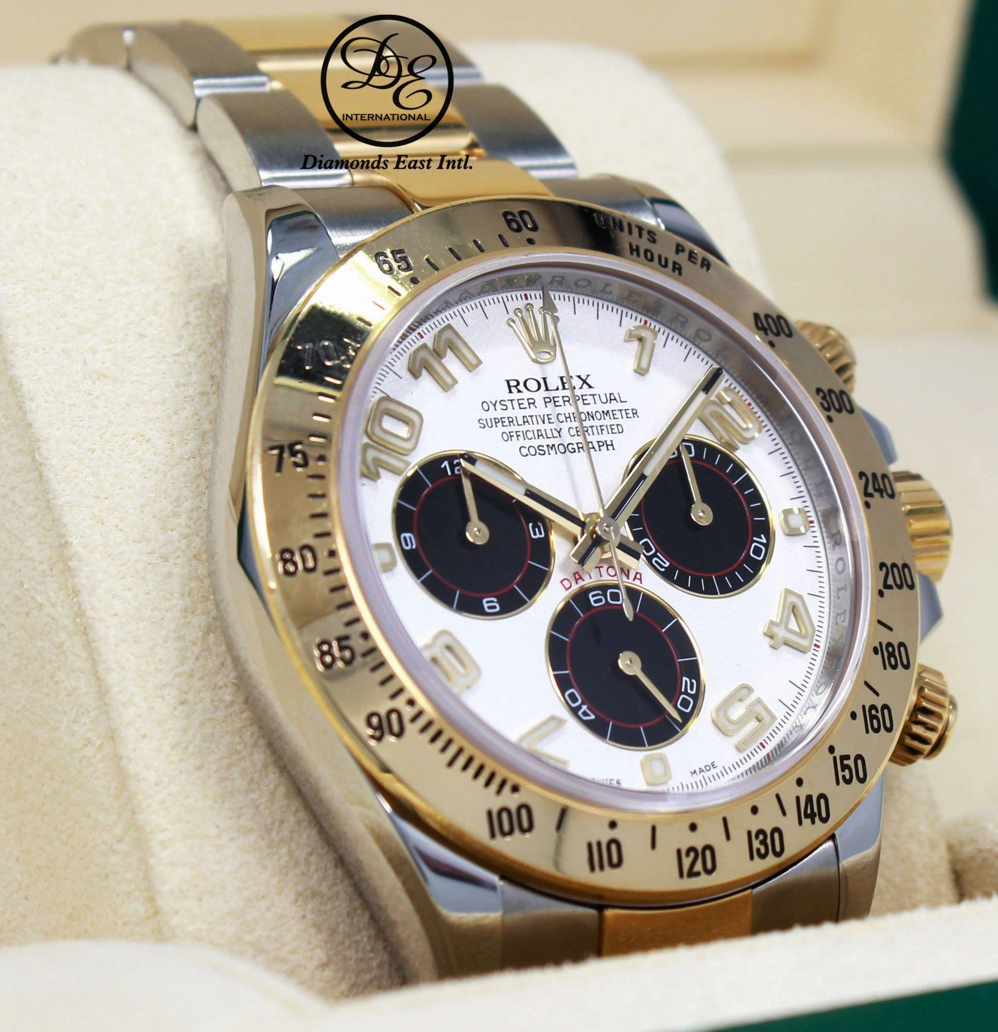 Rolex Daytona PANDA 116523 Cosmograph 18K Yellow Gold /SS Watch