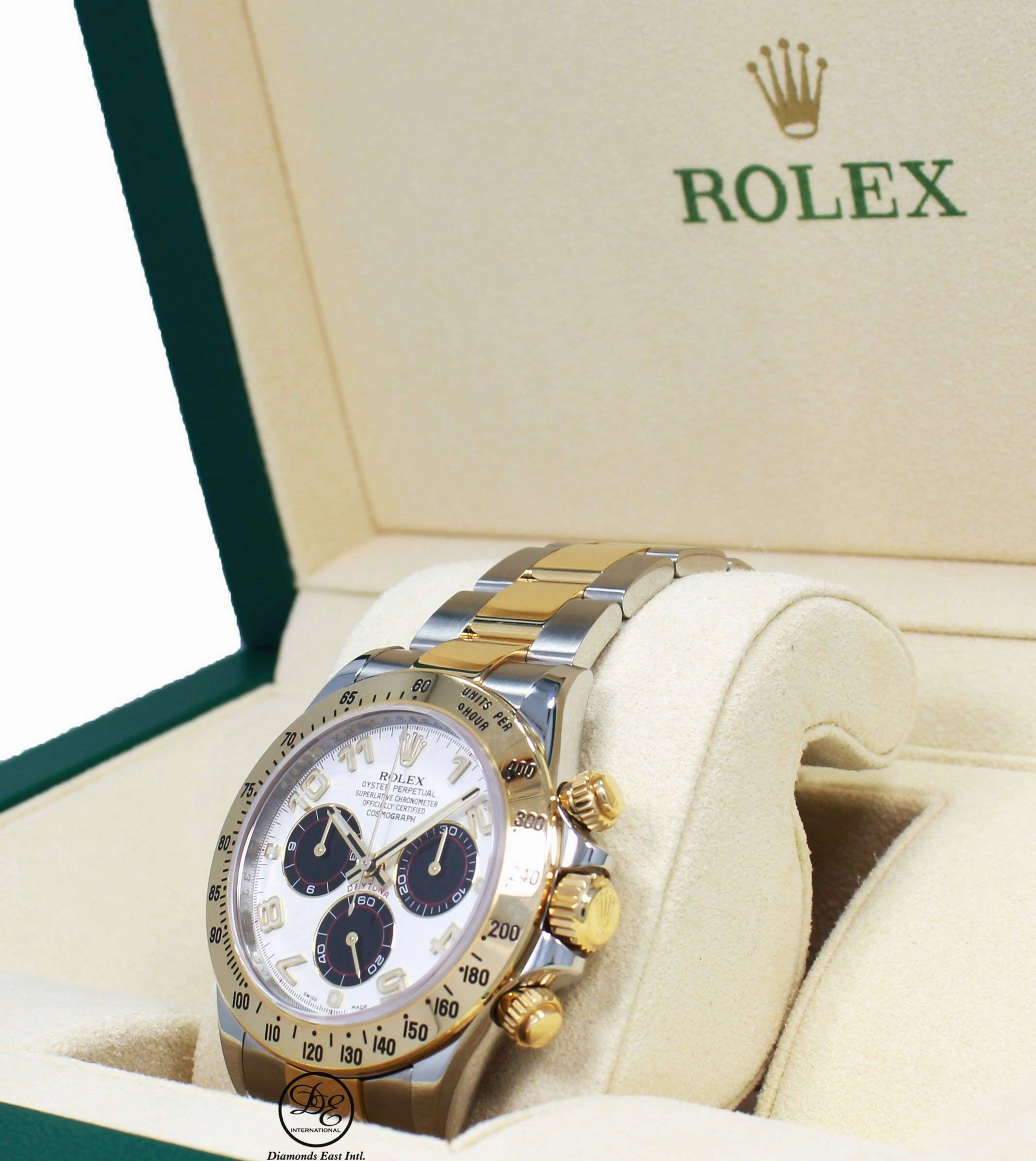 Rolex Daytona PANDA 116523 Cosmograph 18K Yellow Gold /SS Watch