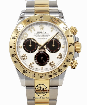 Rolex Daytona PANDA 116523 Cosmograph 18K Yellow Gold /SS Watch