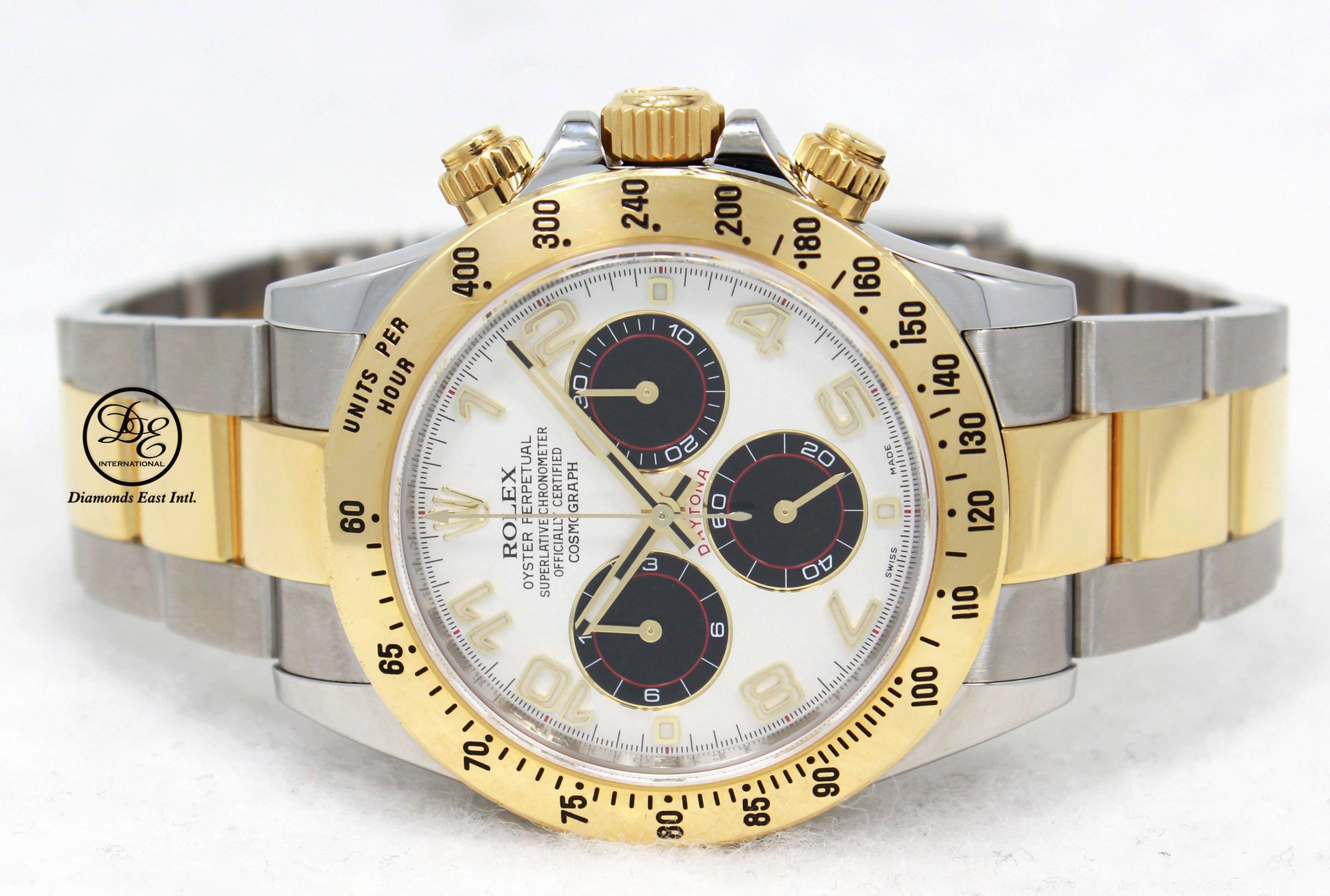 Rolex Daytona PANDA 116523 Cosmograph 18K Yellow Gold /SS Watch