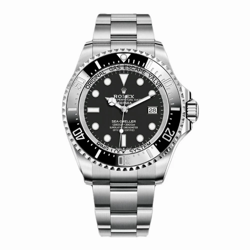 Rolex Deepsea / Sea Dweller 44mm - Ref: 136660-0004 - Black Dial & Ceramic Bezel, Stainless Steel Oyster Bracelet Watch