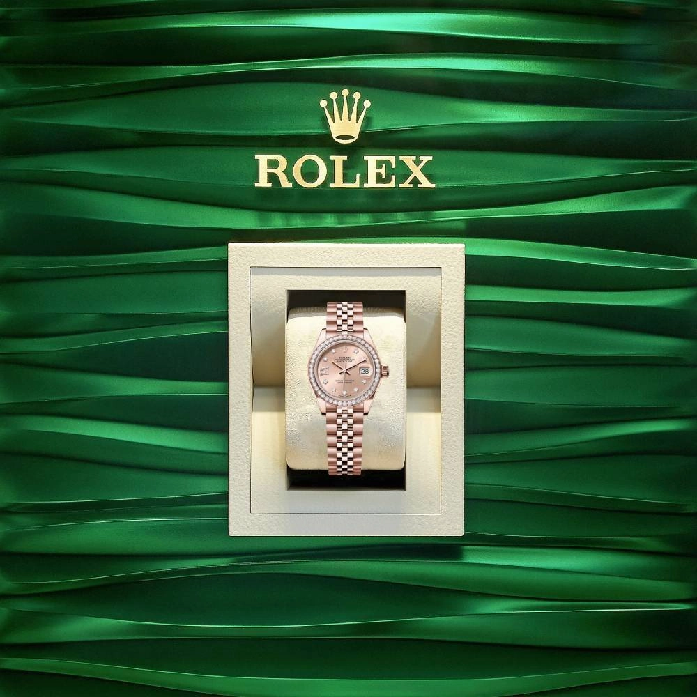 Rolex Lady Datejust 28mm - Ref: 279135rbr-0030 - Rose Dial, 18K Rose Gold Jubilee Bracelet Women's Watch
