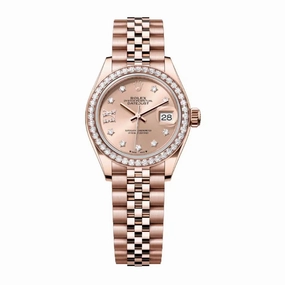 Rolex Lady Datejust 28mm - Ref: 279135rbr-0030 - Rose Dial, 18K Rose Gold Jubilee Bracelet Women's Watch