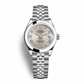 Rolex Lady-Datejust 28mm - Ref: 279160-0007 - Silver Roman Dial, Stainless Steel Jubilee Bracelet Women's Watch
