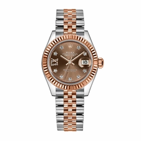 Rolex Lady-Datejust 28mm - Ref: 279171-0003 - Chocolate Diamond Dial, Two Tone Stainless Steel & 18K Rose Gold Jubilee Bracelet Women's Watch