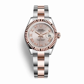 Rolex Lady-Datejust 28mm - Ref: 279171-0006 - Sundust Roman Dial, Two Tone Stainless Steel & 18K Rose Gold Oyster Bracelet Women's Watch