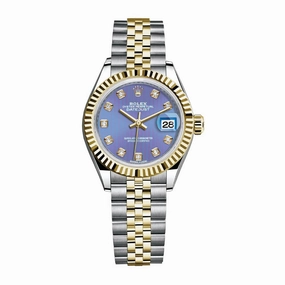Rolex Lady-Datejust 28mm - Ref: 279173-0017 - Lavender Purple Diamond Dial, Two Tone Stainless Steel & 18K Yellow Gold Jubilee Bracelet Women's Watch