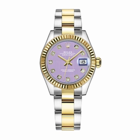 Rolex Lady-Datejust 28mm - Ref: 279173-0018 - Lavender Purple Diamond Dial, Two Tone Stainless Steel & 18K Yellow Gold Oyster Bracelet Women's Watch