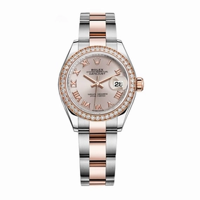 Rolex Lady-Datejust 28mm - Ref: 279381rbr-0006 - Sundust Roman Dial & Diamond Bezel, Two Tone Stainless Steel & 18K Rose Gold Oyster Bracelet Women's Watch